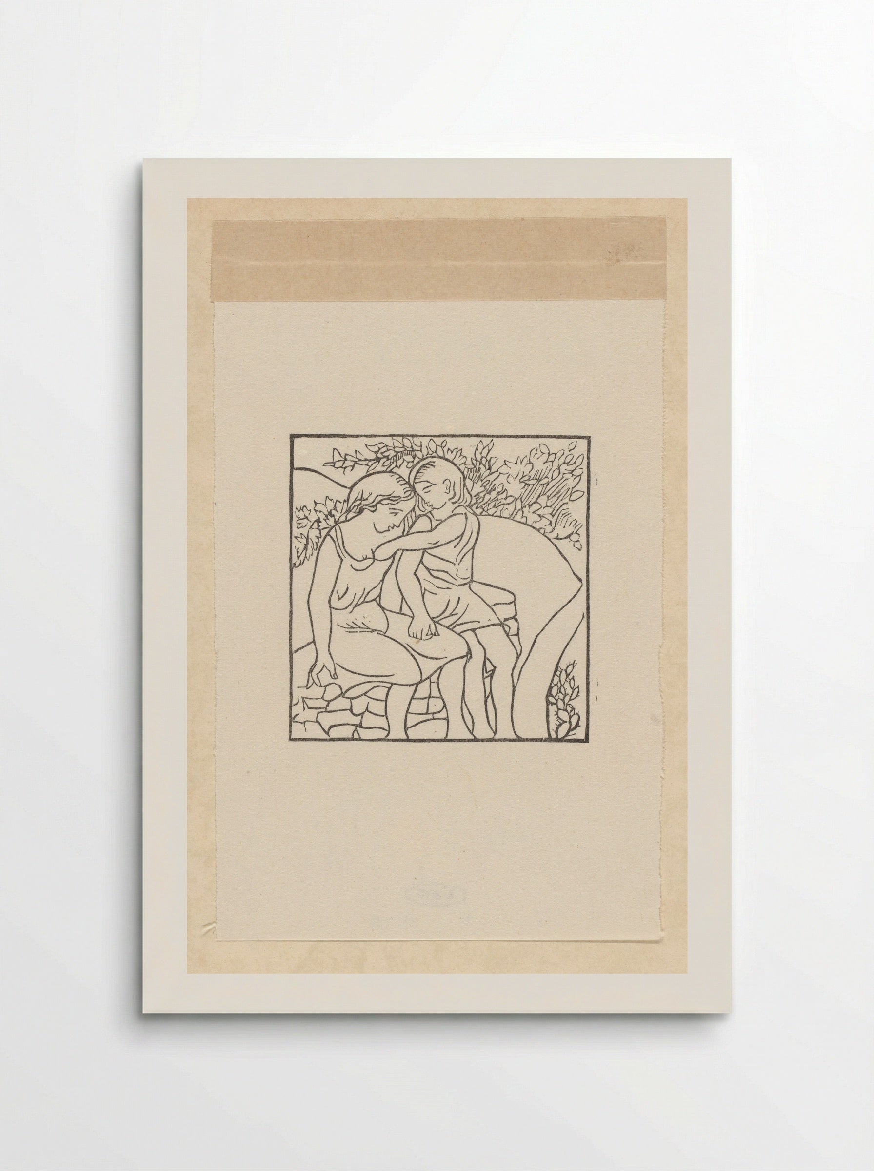 Daphnis stopt de appel tussen de borsten van Chloë - Aristide Maillol - Poster
