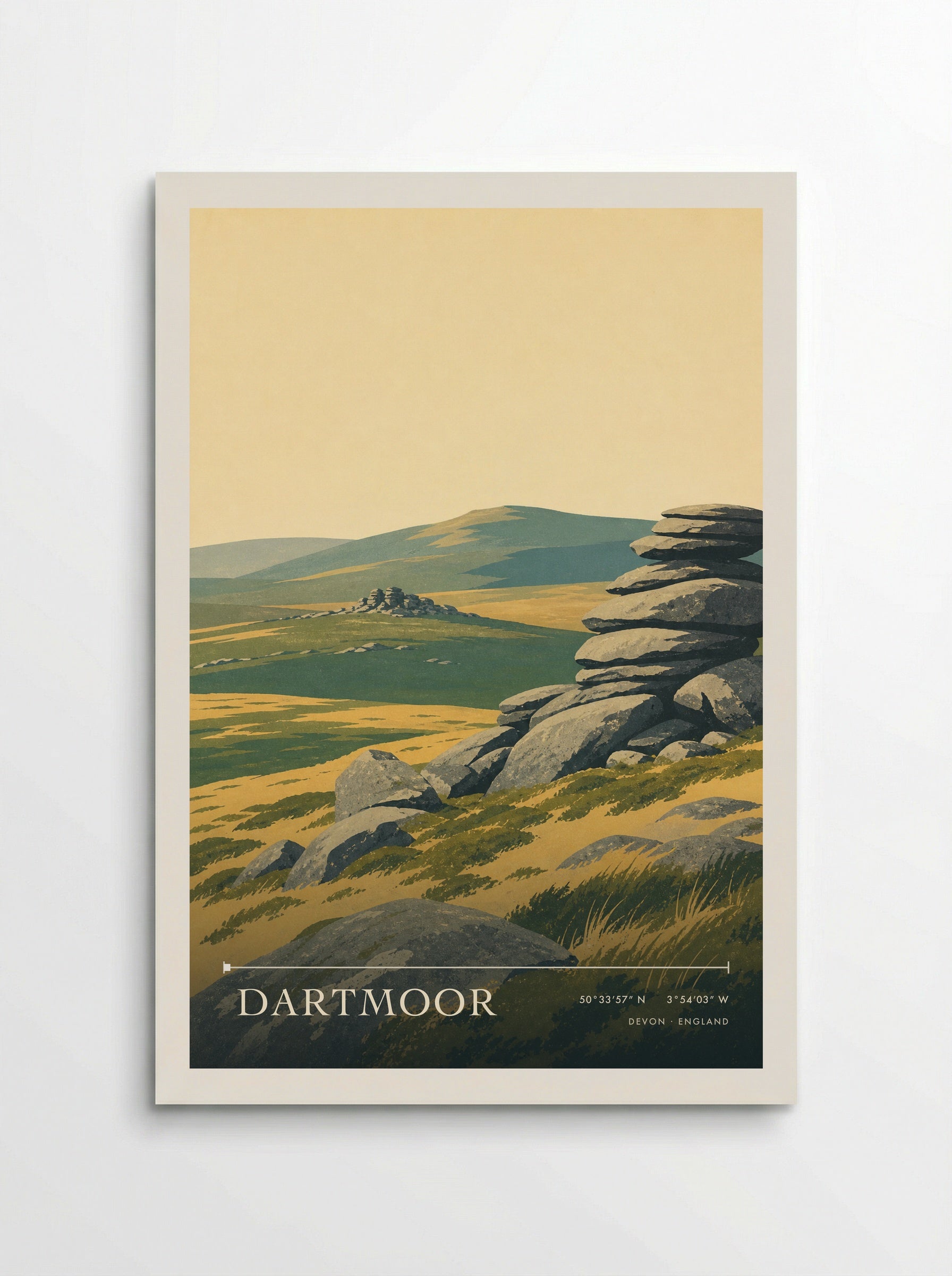 Dartmoor Devon England Travel Poster - Poster