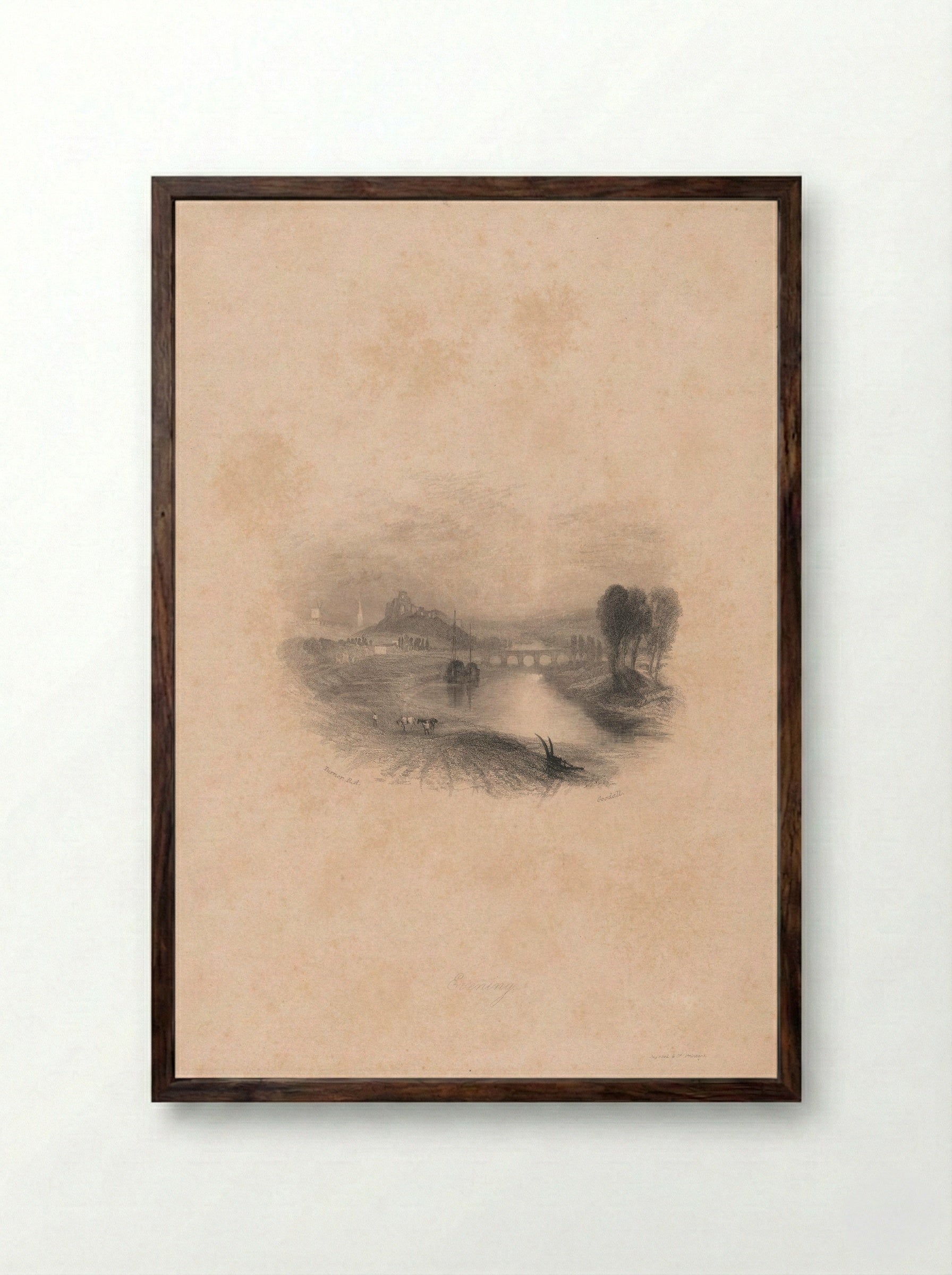 Datur hora quieti - Edward Goodall - Framed Print Dark Wood