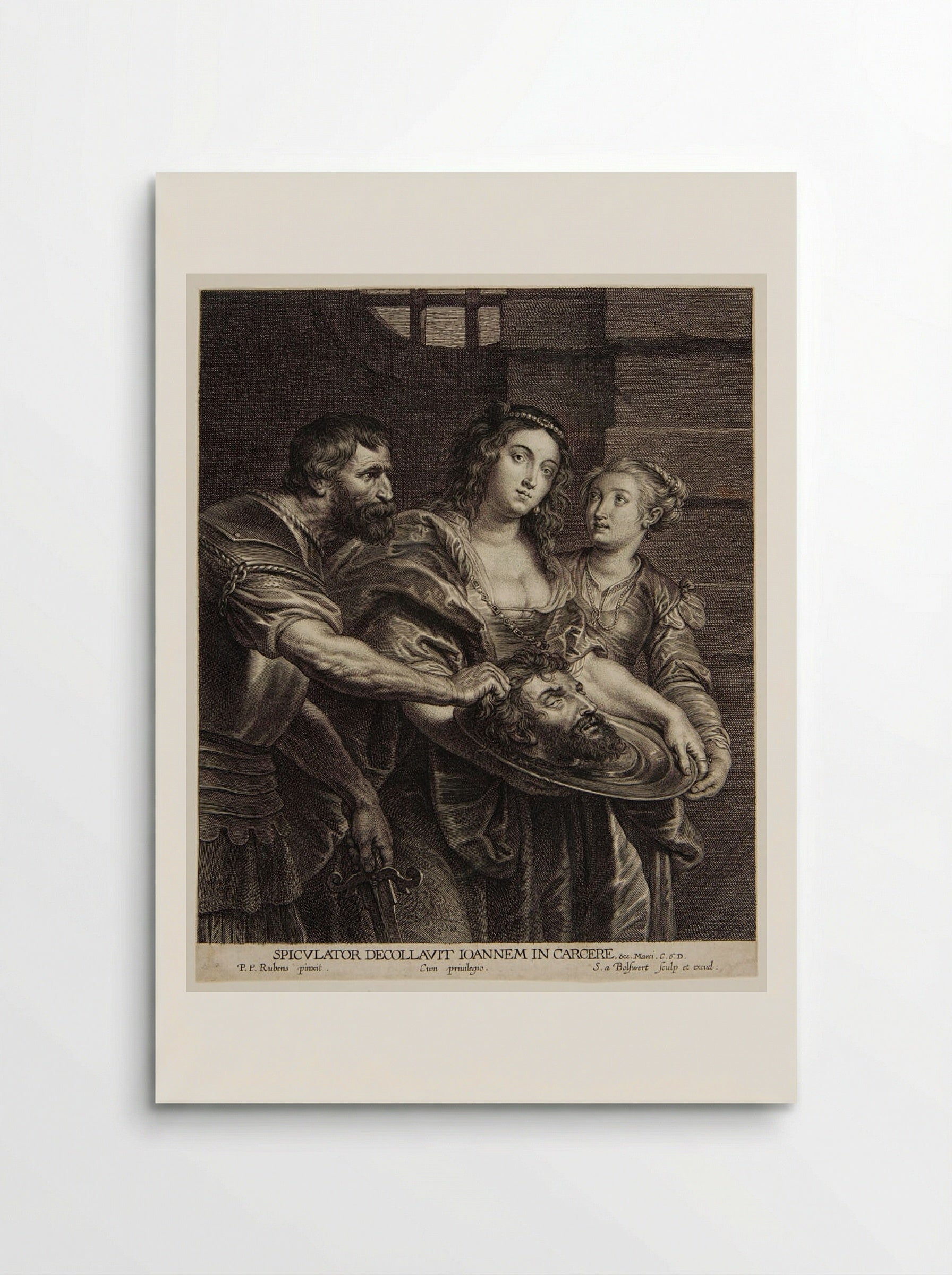 Daughter of Herodias Receiving the Head of Saint John - Schelte Adamsz. Bolswert - Poster