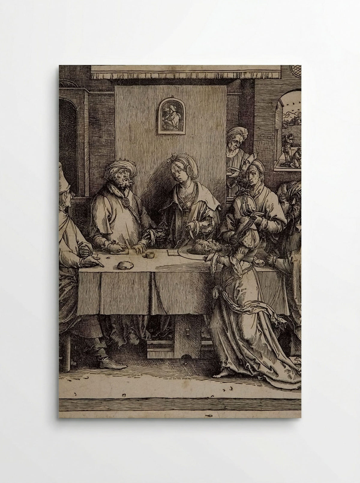 Daughter of Herodias with the Head of S. John the Baptist - Lucas van Leyden - Poster