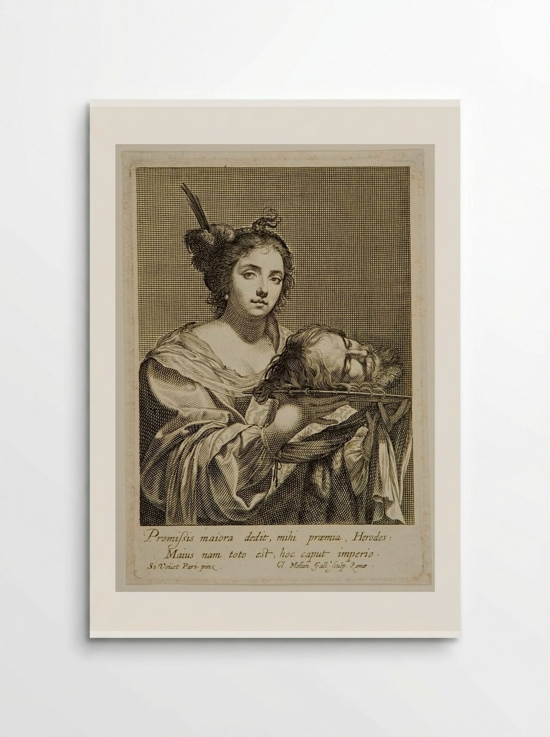 Daughter of Herodias with the Head of Saint John - Claude Mellan - Poster