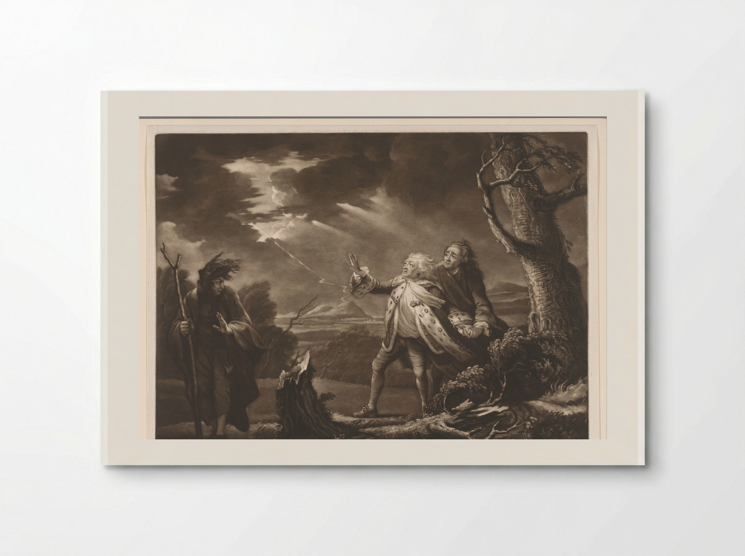 David Garrick as King Lear in the Storm - James McArdell - Poster