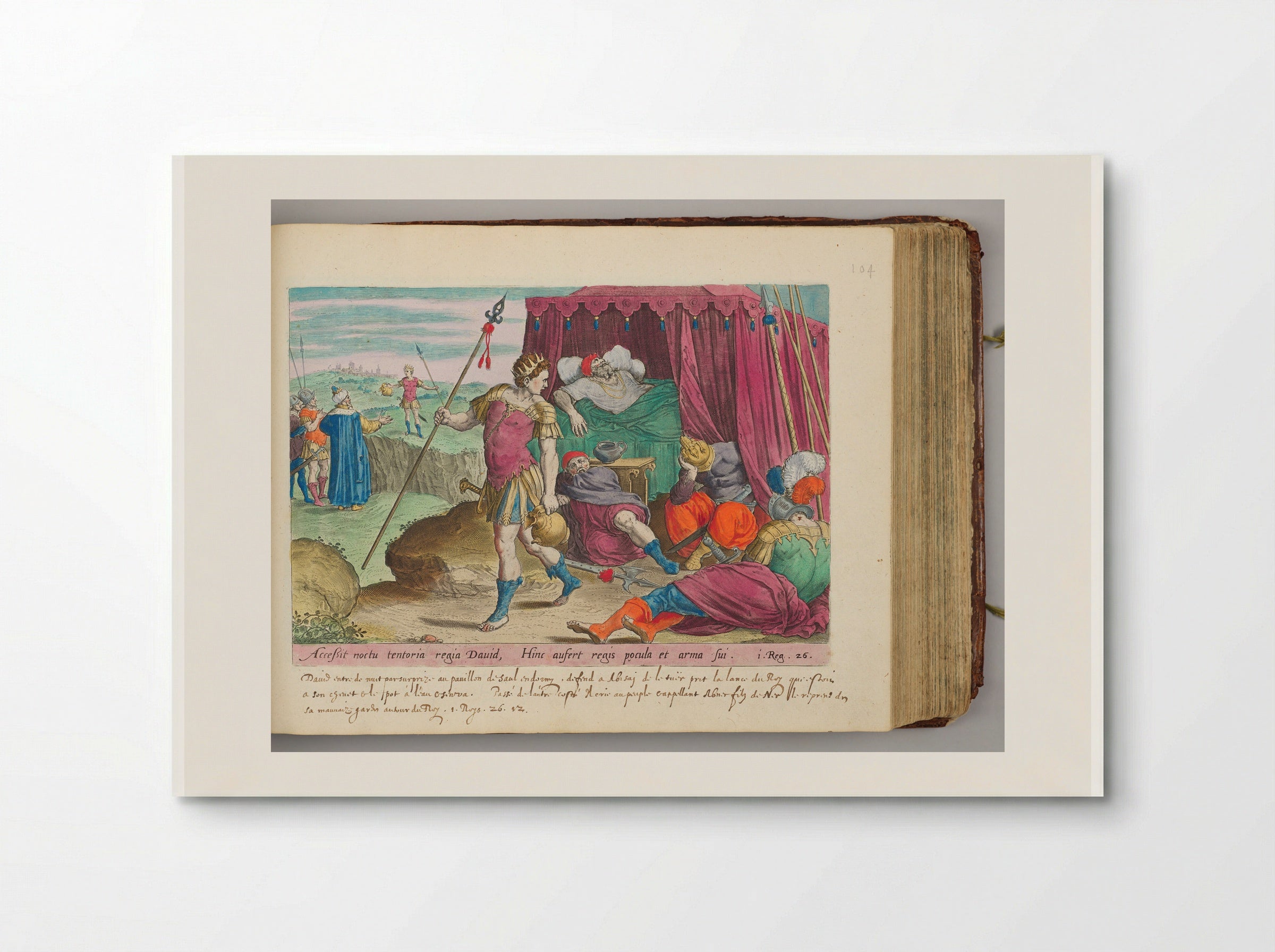 David Sparing Saul's Life - Hans Collaert the Elder - Poster