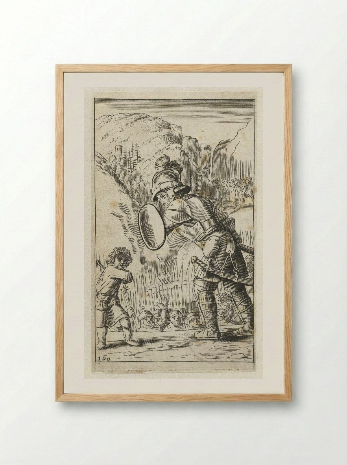 David en Goliath - Salomon Italia - Framed Print Wood