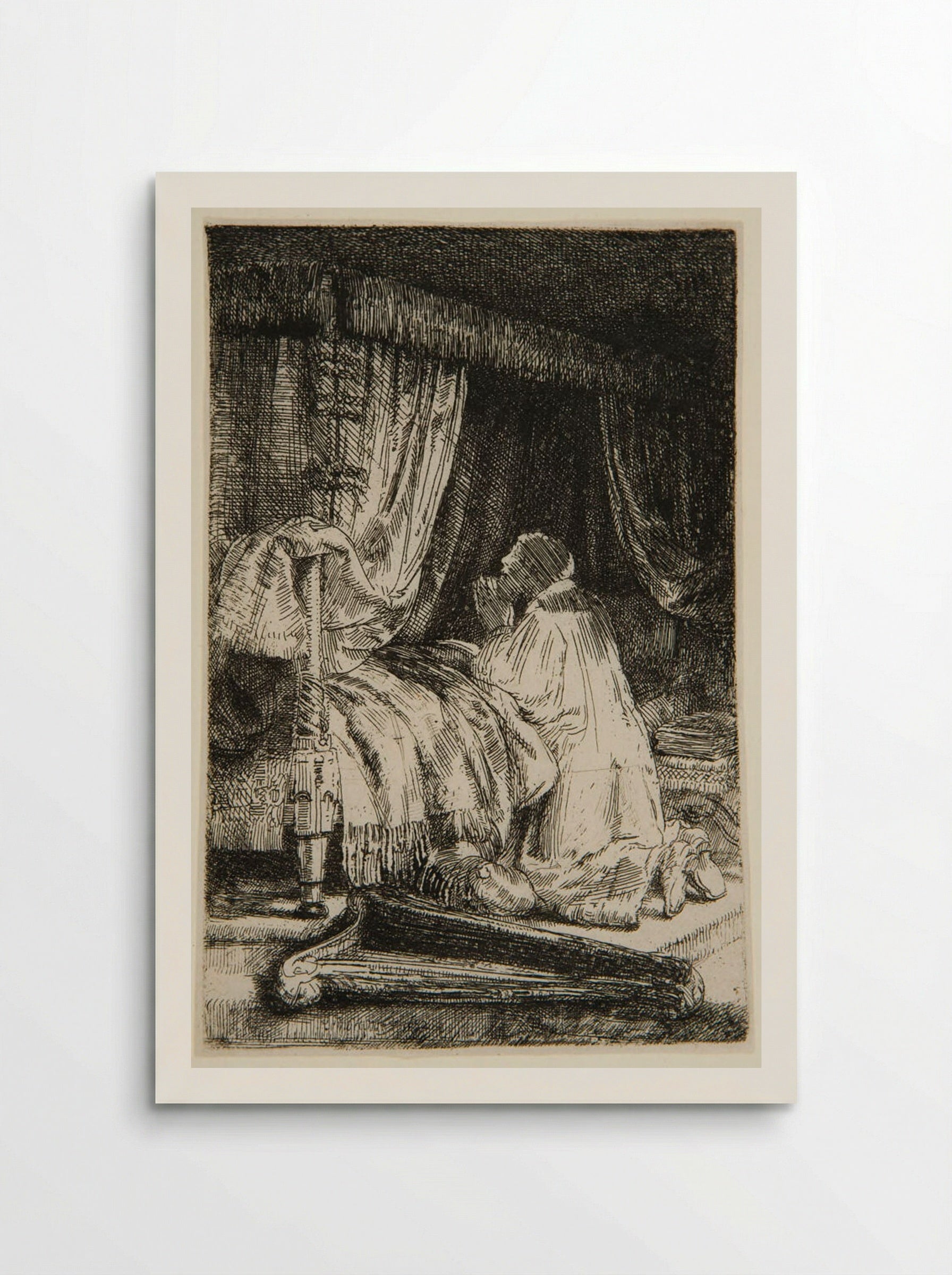 David in Prayer - Rembrandt Harmensz. van Rijn - Poster