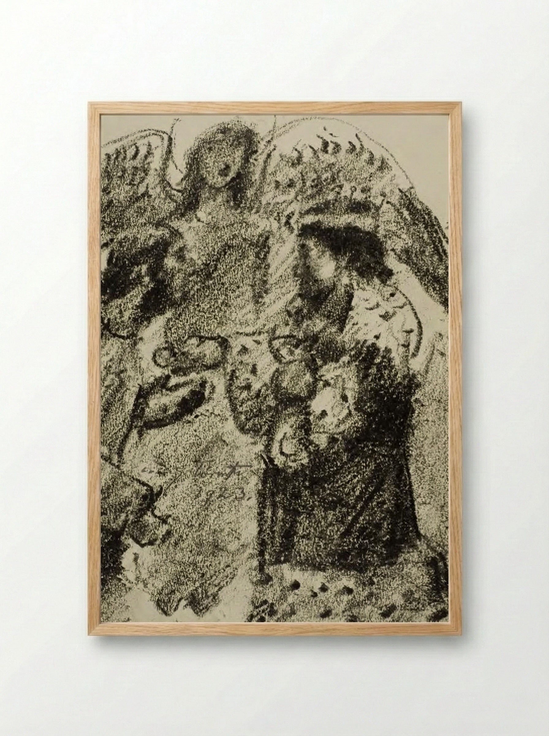 David rears an altar on the threshingfloor of Araunah the Jebusite - Lovis Corinth - Framed Print Wood