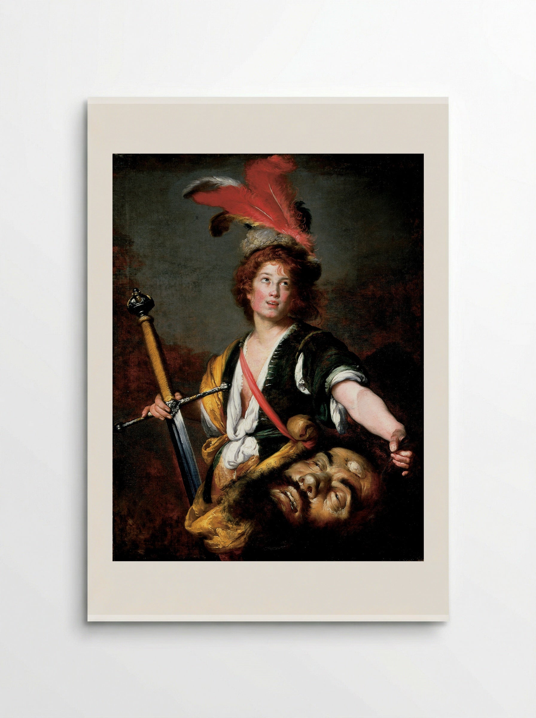 David with the Head of Goliath - Bernardo Strozzi - Poster