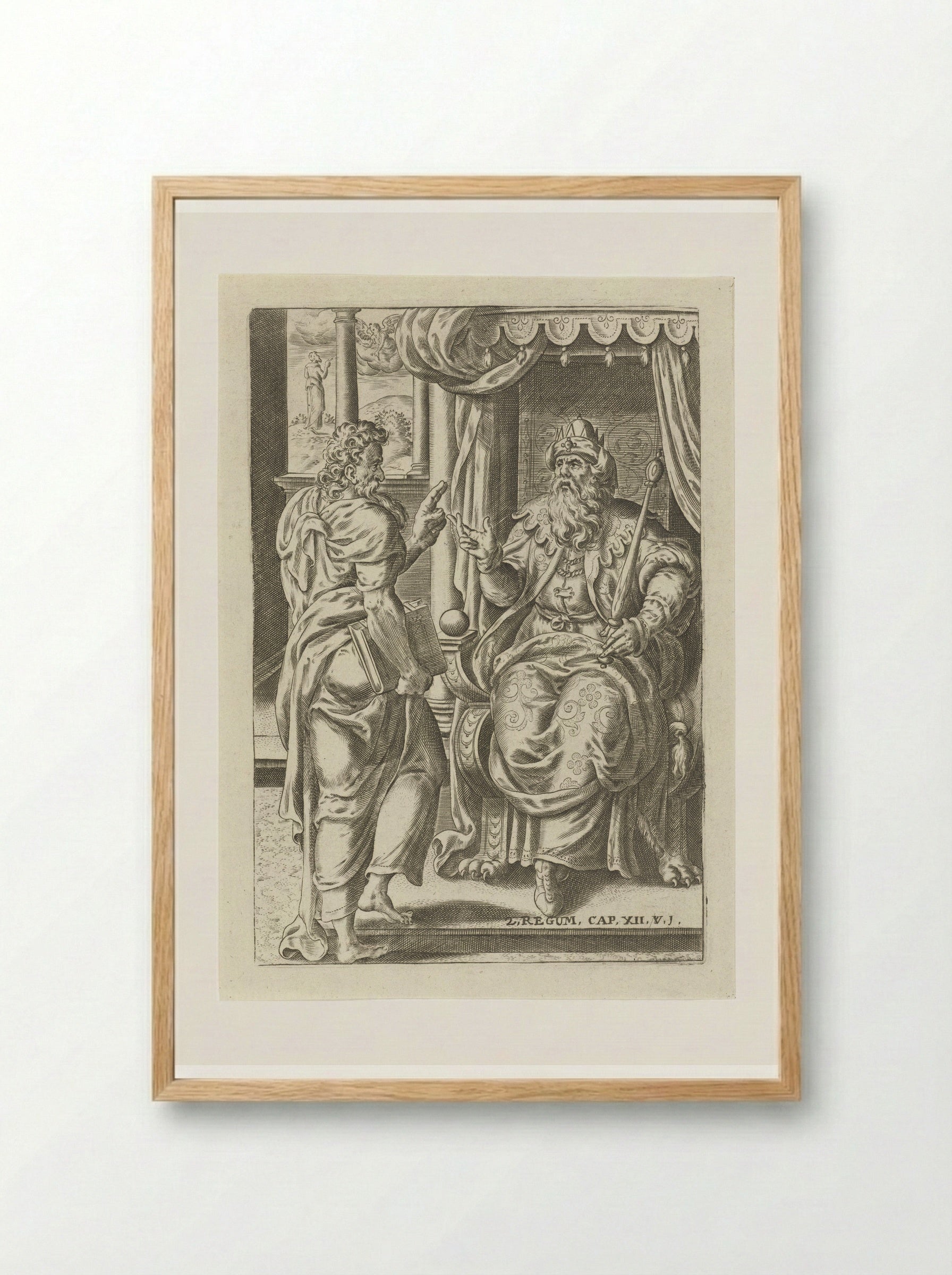 Davids straf - Abraham de Bruyn - Framed Print Wood