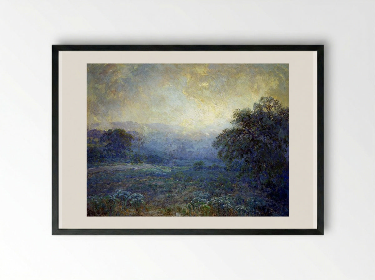 Dawn in the Hills - Robert Julian Onderdonk - Framed Print Black