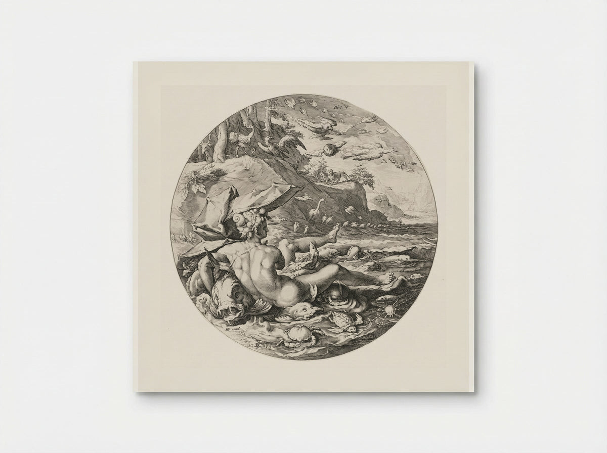 Day V: The Creation of Fish, Birds, and Beasts - Jan Harmensz. Muller - Poster