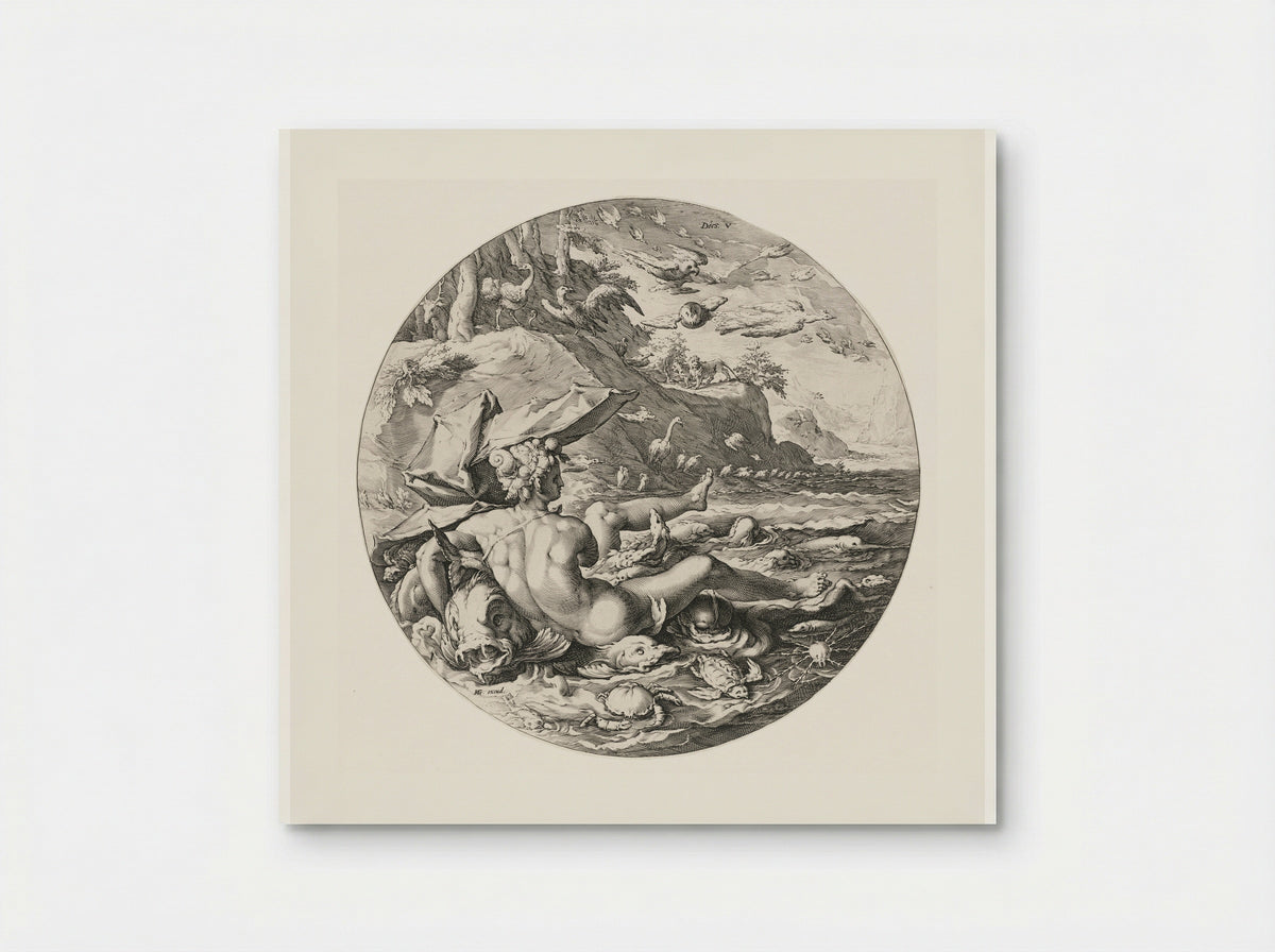 Day V: The Creation of Fish, Birds, and Beasts - Jan Harmensz. Muller - Poster