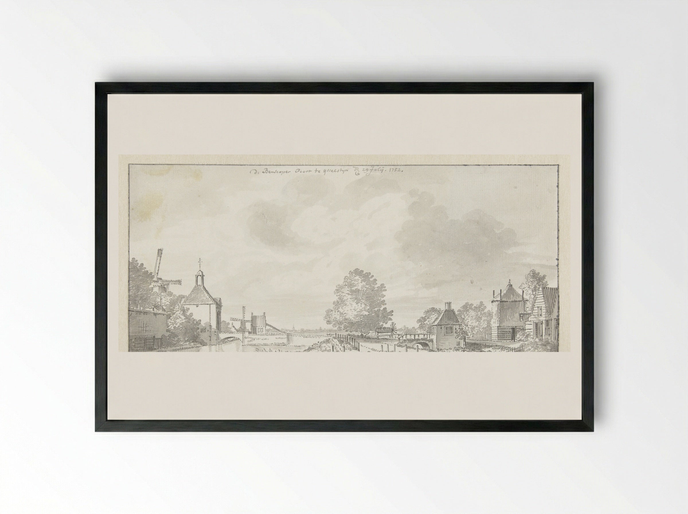 De Benscoper Poort te IJsselstein - Jan de Beijer - Framed Print Black
