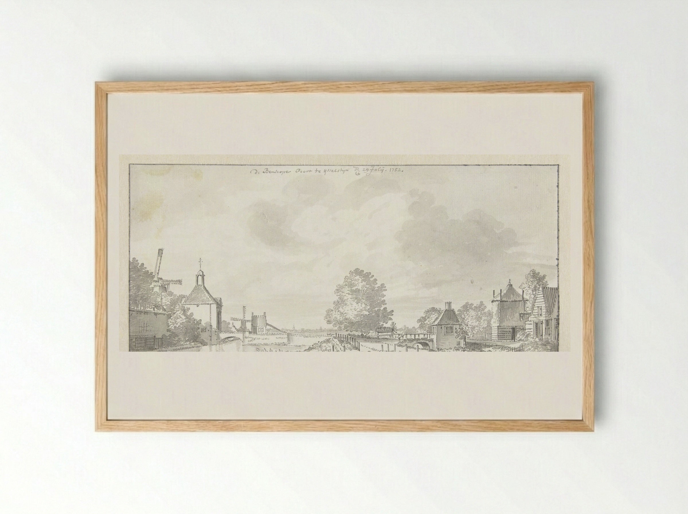 De Benscoper Poort te IJsselstein - Jan de Beijer - Framed Print Wood