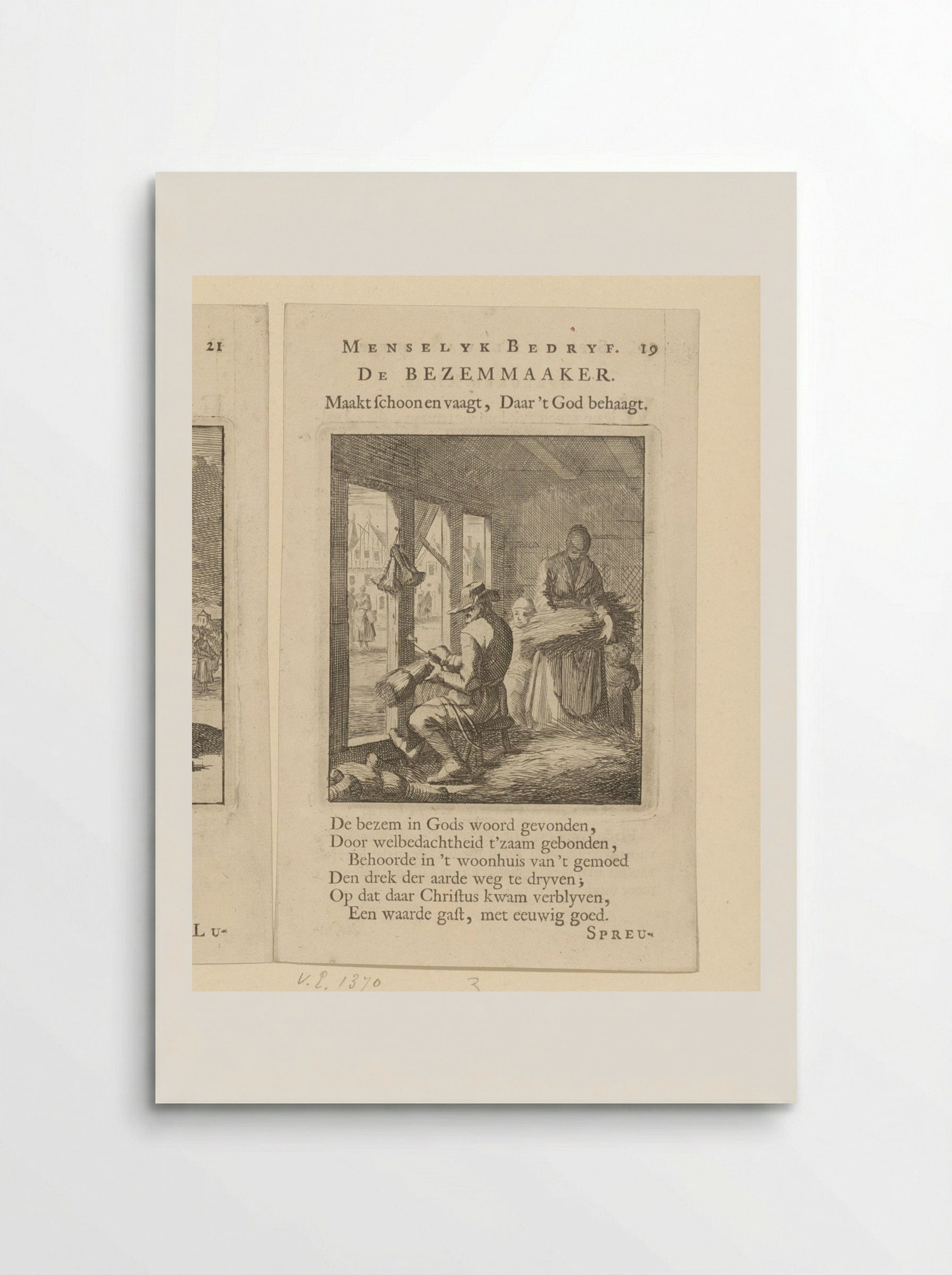 De Bezemmaaker - Cornelis van der Sys - Poster