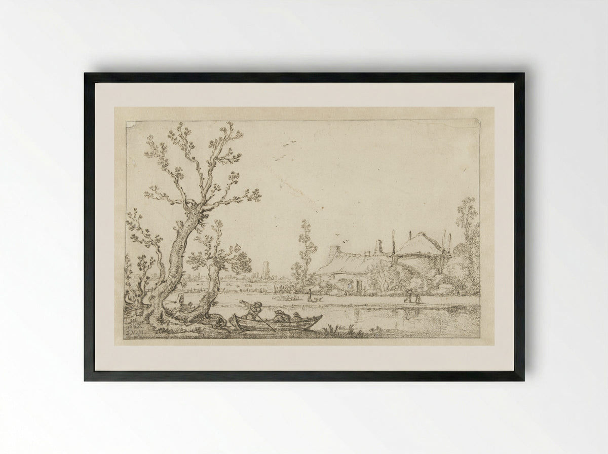 De Boerderij - Monogrammist JVM - Framed Print Black