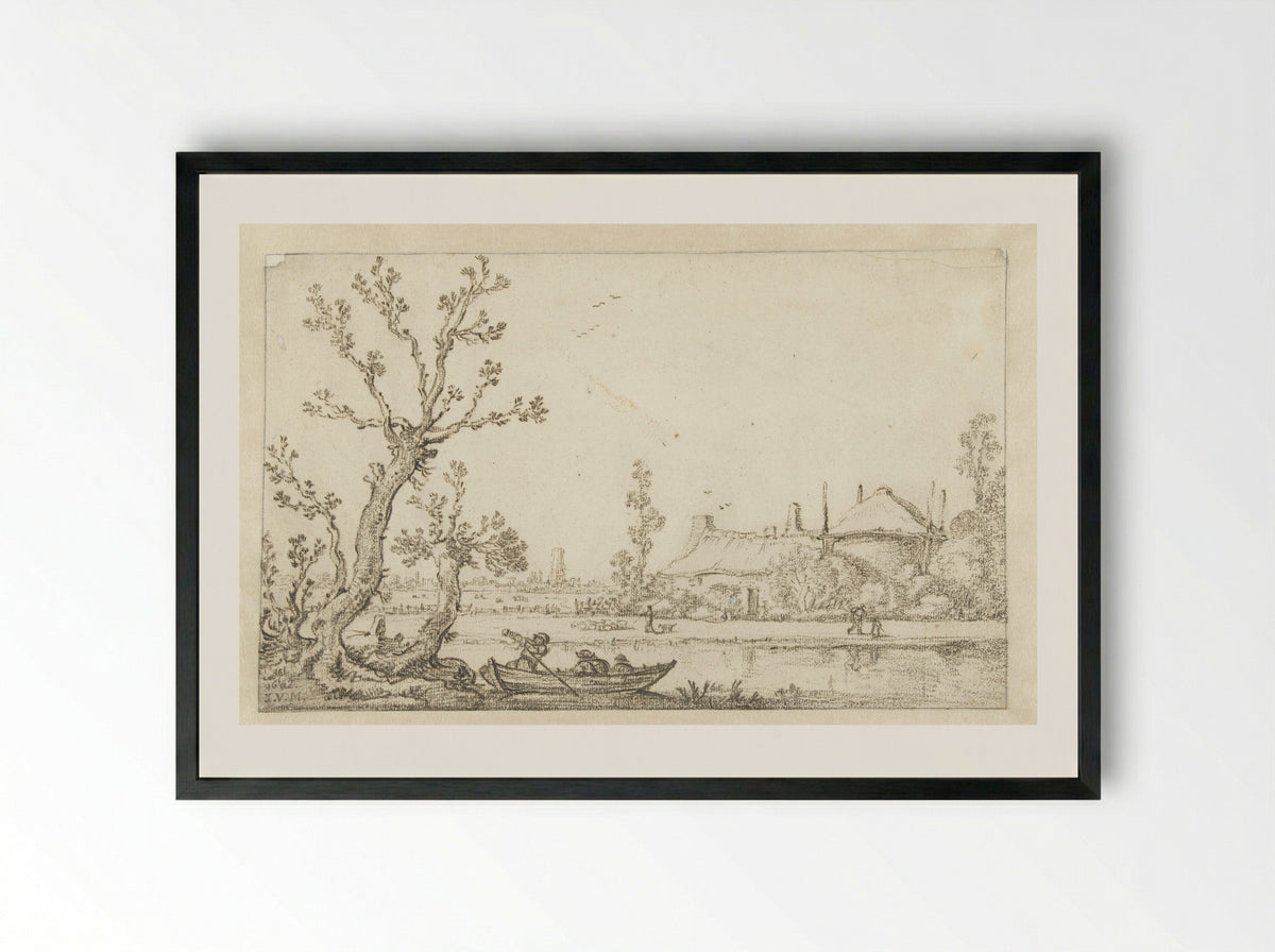 De Boerderij - Monogrammist JVM - Framed Print Black
