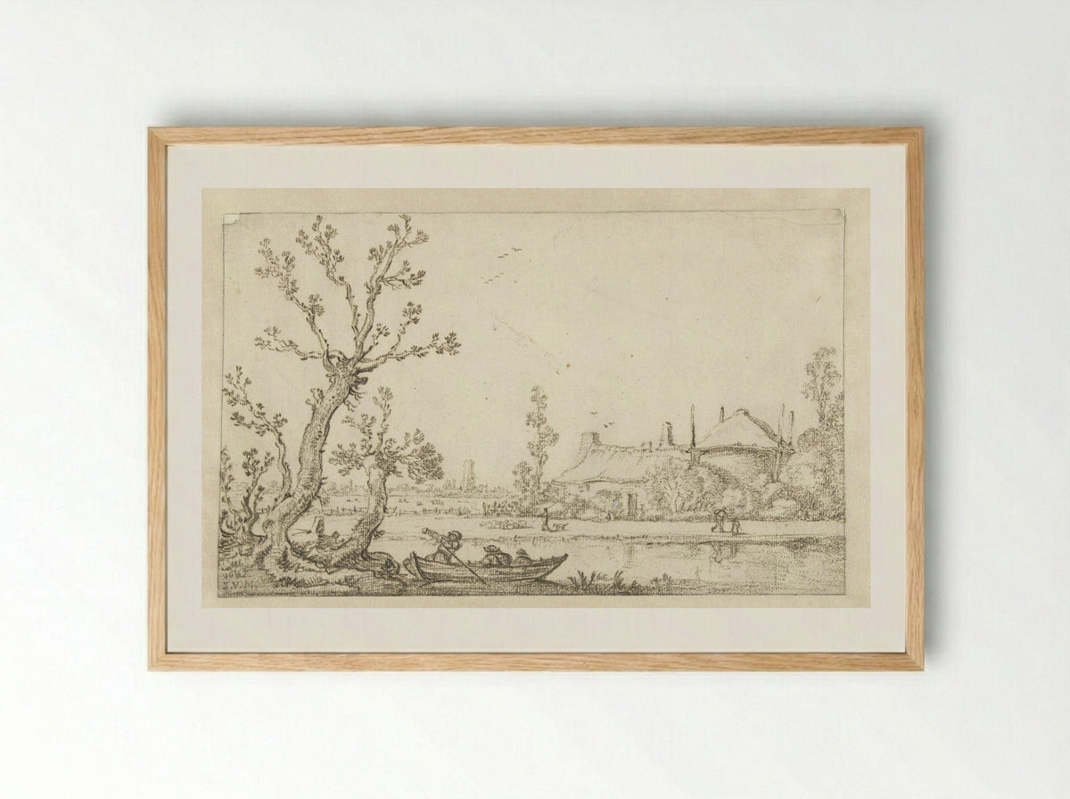 De Boerderij - Monogrammist JVM - Framed Print Wood