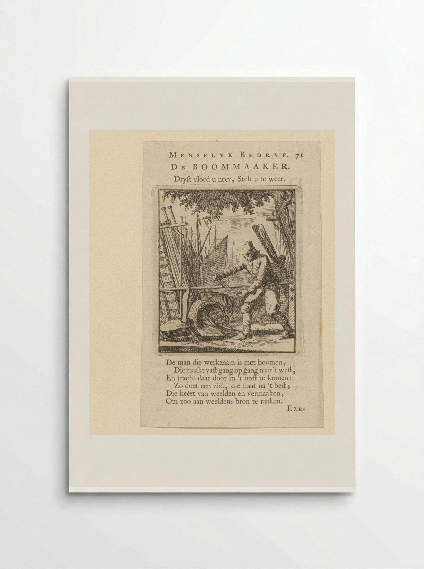 De Boommaker (The Spar Maker) - Cornelis van der Sys - Poster