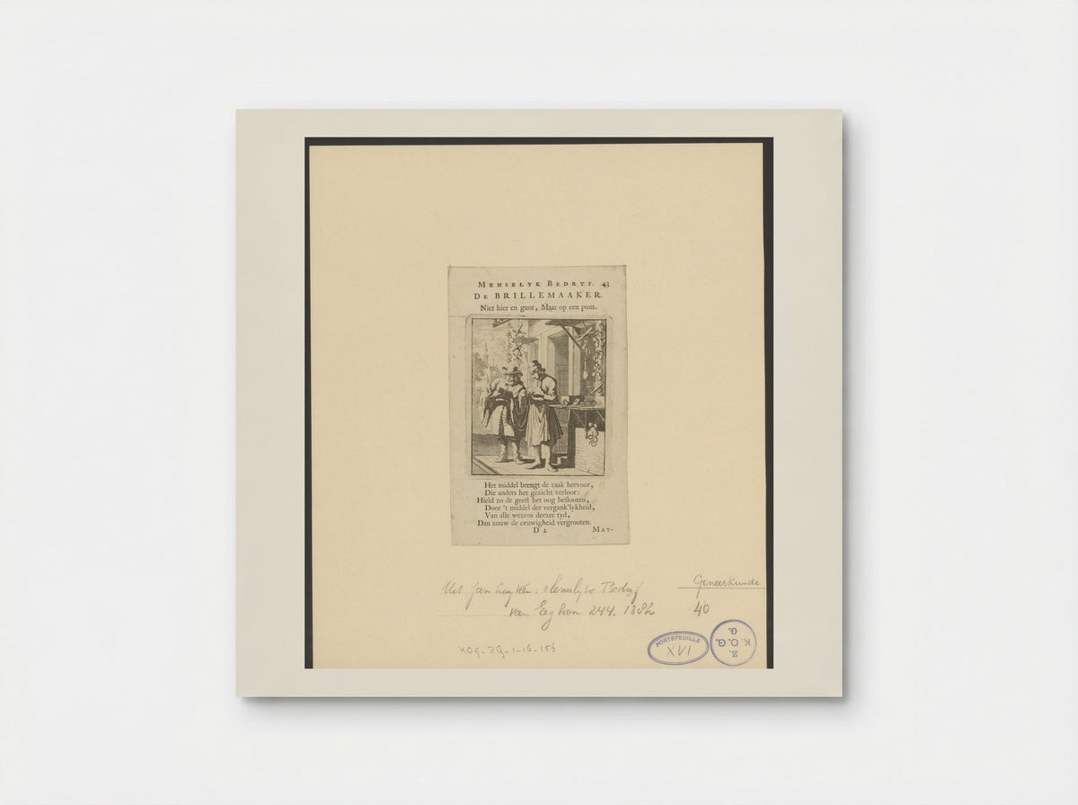 De Brillemaaker - Jan Luyken - Poster