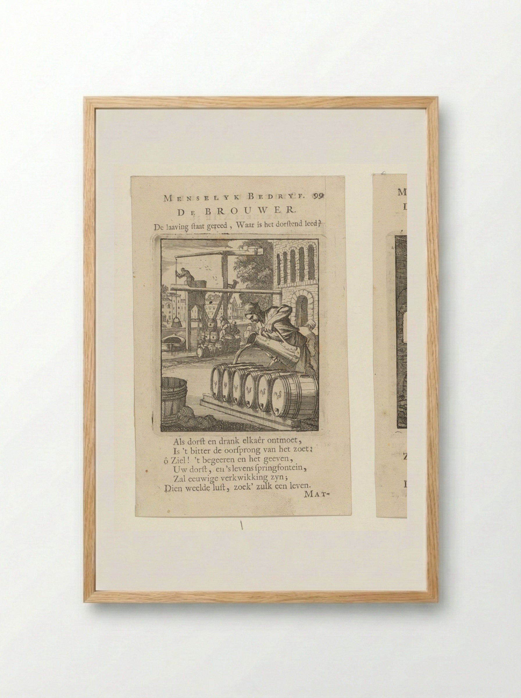 De Brouwer - Cornelis van der Sys - Framed Print Wood
