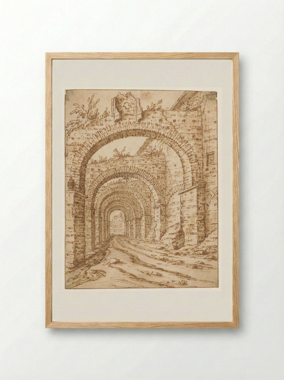 De Clivus Scauri te Rome - Tobias Verhaecht - Framed Print Wood