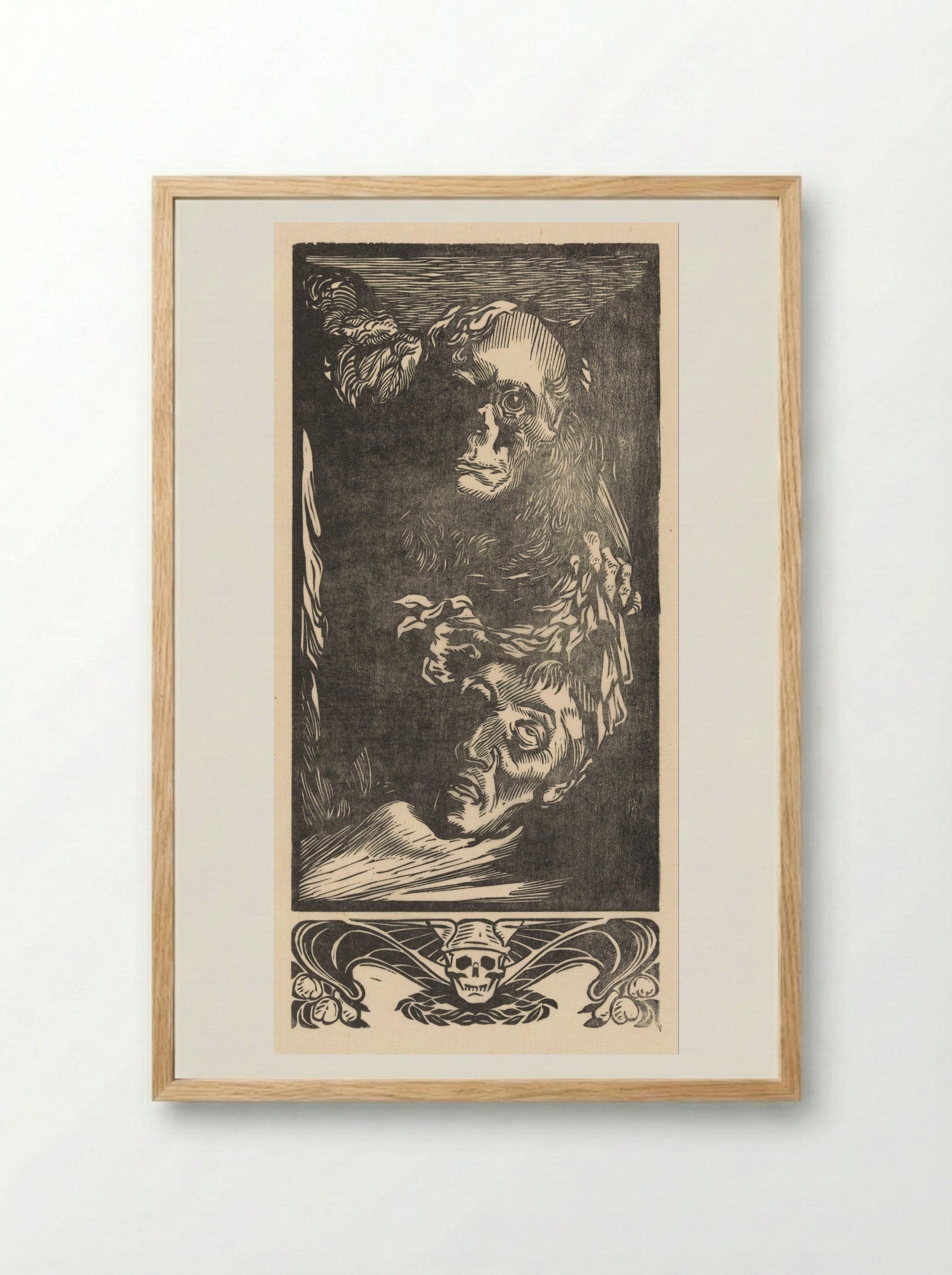 De Dood met afgehakt hoofd - Johannes Josephus Aarts - Framed Print Wood