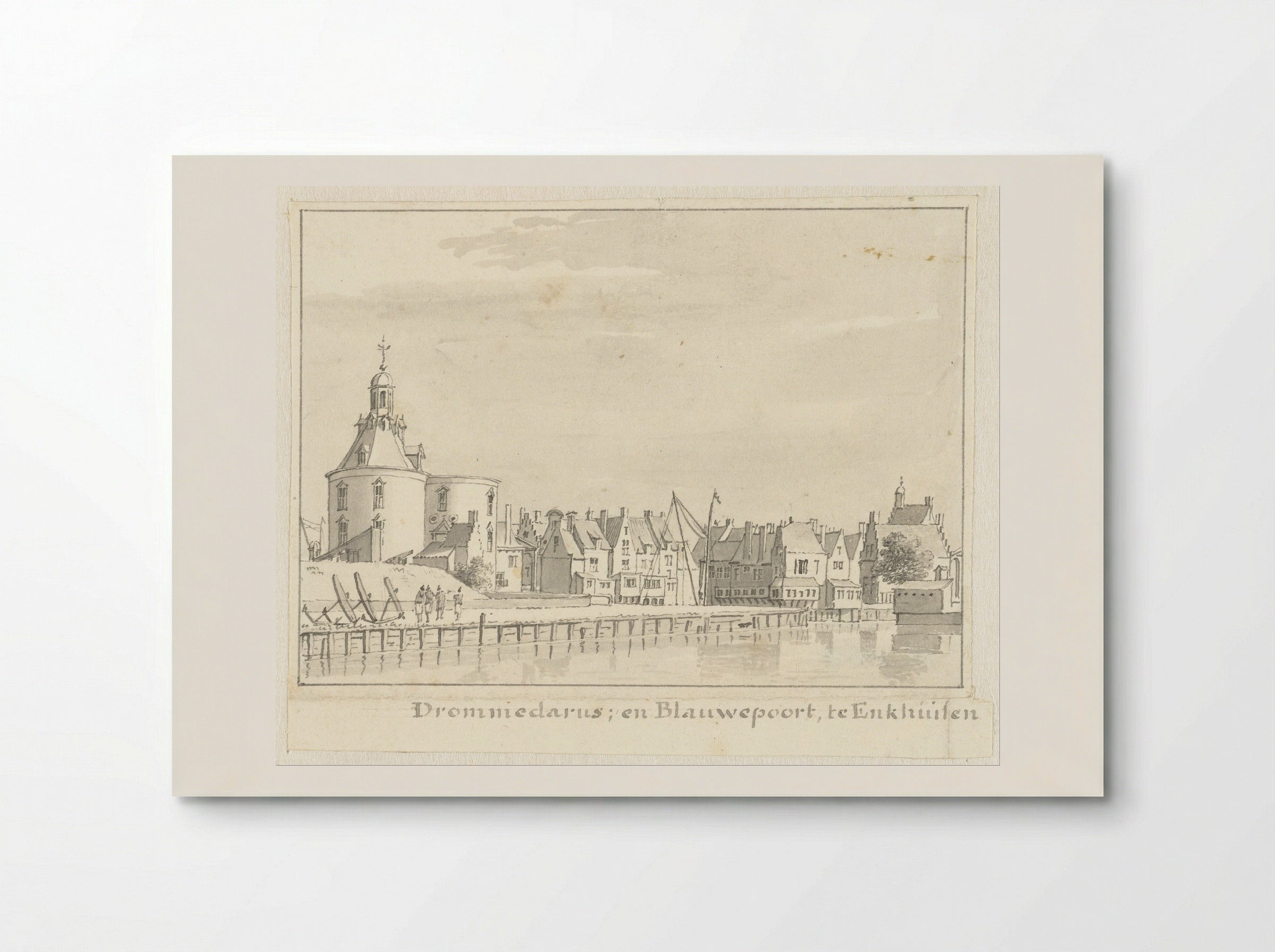 De Drommedaris en Blauwepoort te Enkhuizen - Cornelis Pronk - Poster