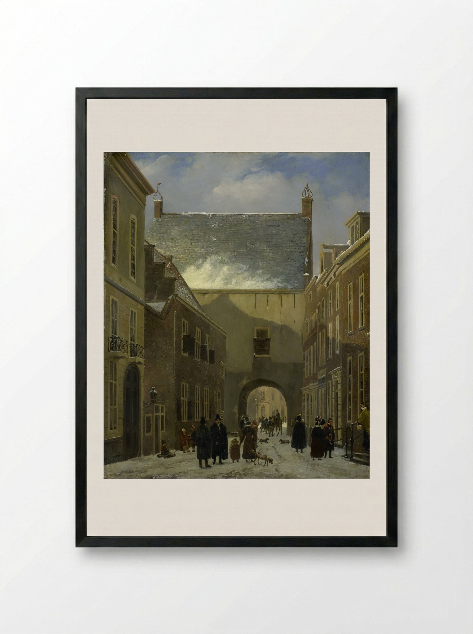 De Gevangenpoort te Den Haag - Johannes Adrianus van der Drift - Framed Print Black