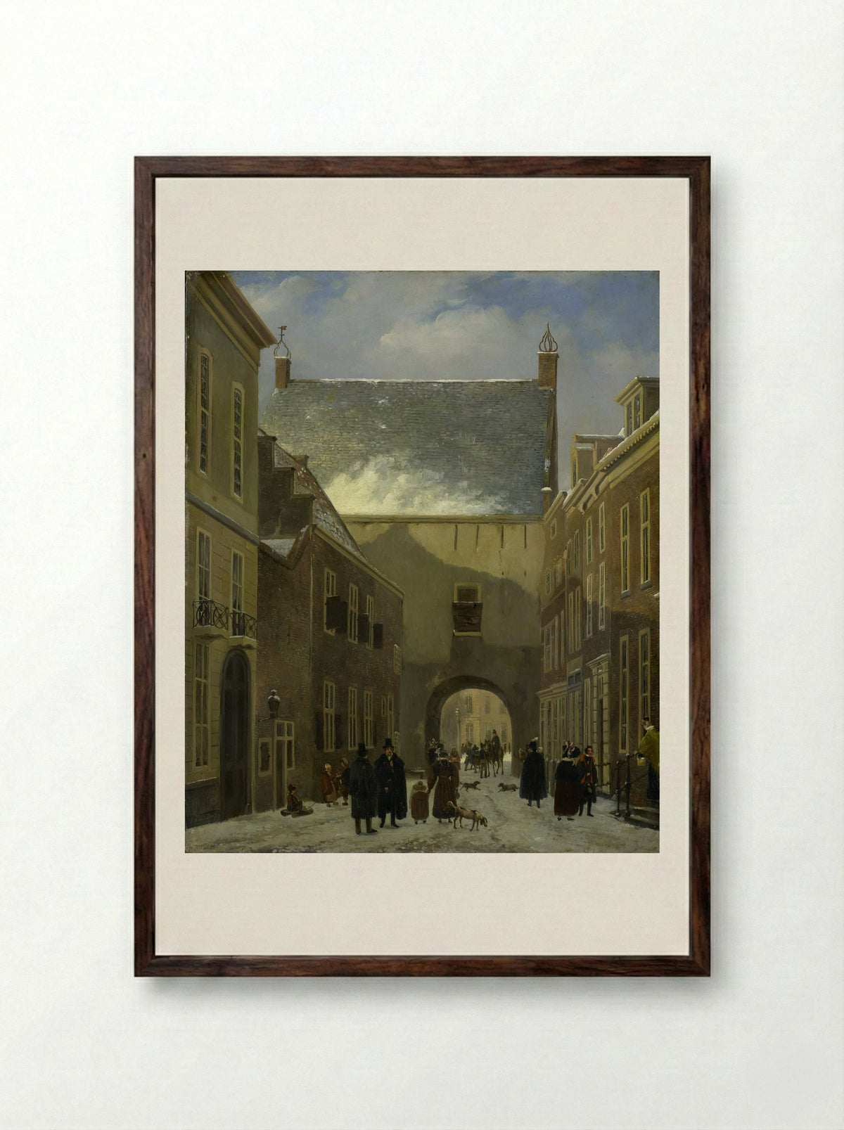 De Gevangenpoort te Den Haag - Johannes Adrianus van der Drift - Framed Print Dark Wood