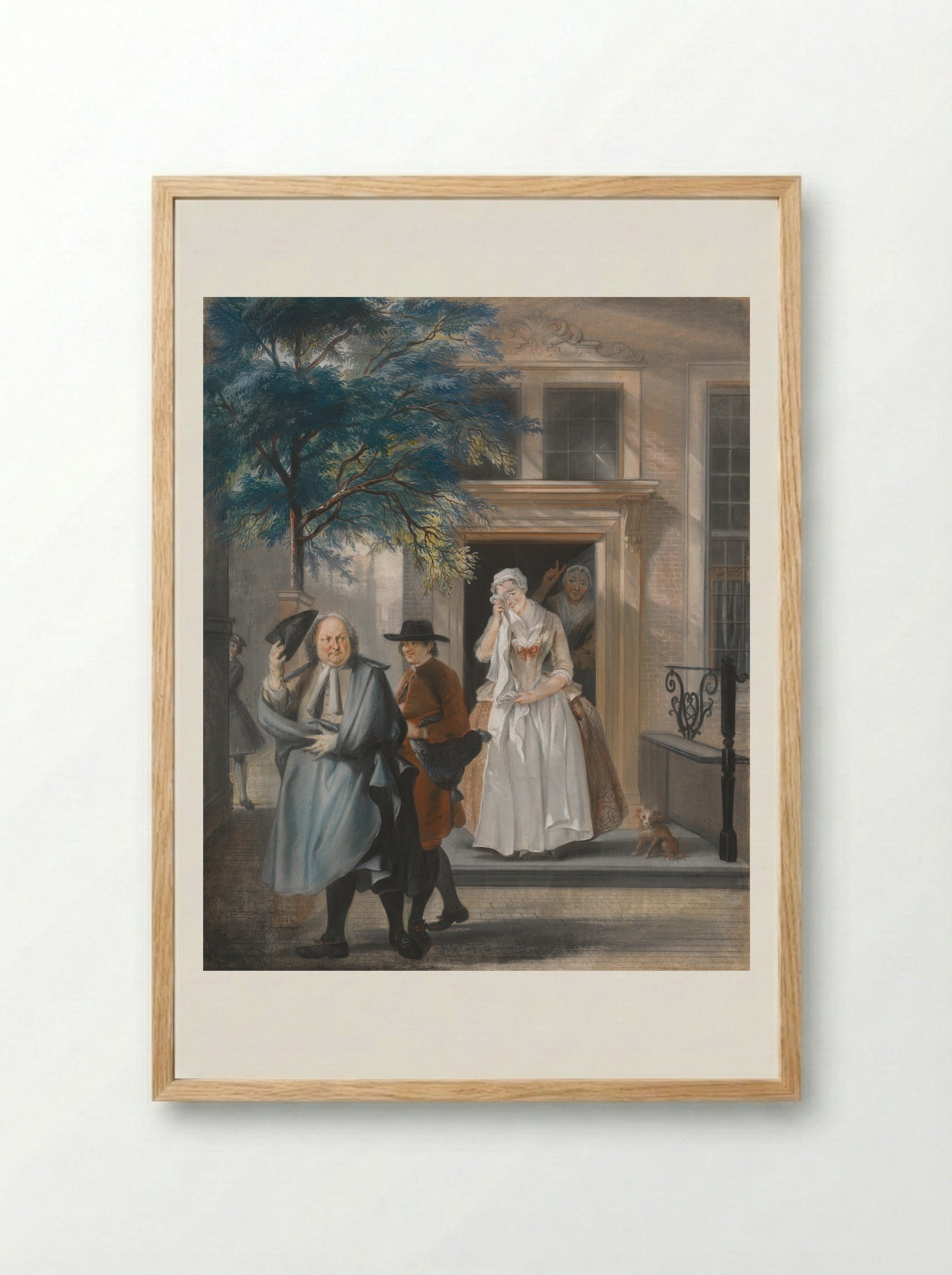 De Geveinsde Droefheid - Cornelis Troost - Framed Print Wood