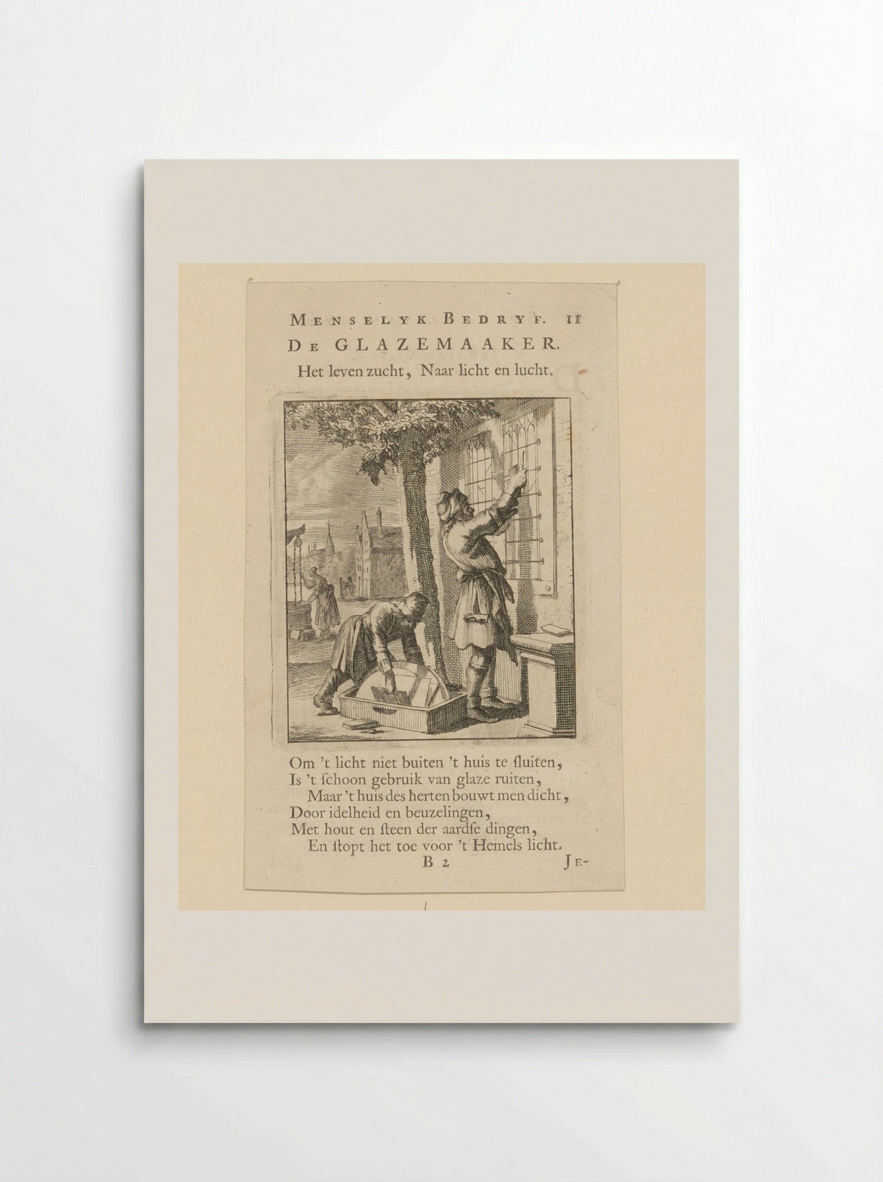 De Glazenmaker - Cornelis van der Sys - Poster