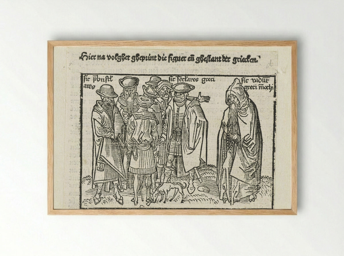 De Grieken - Erhard Reuwich - Framed Print Wood