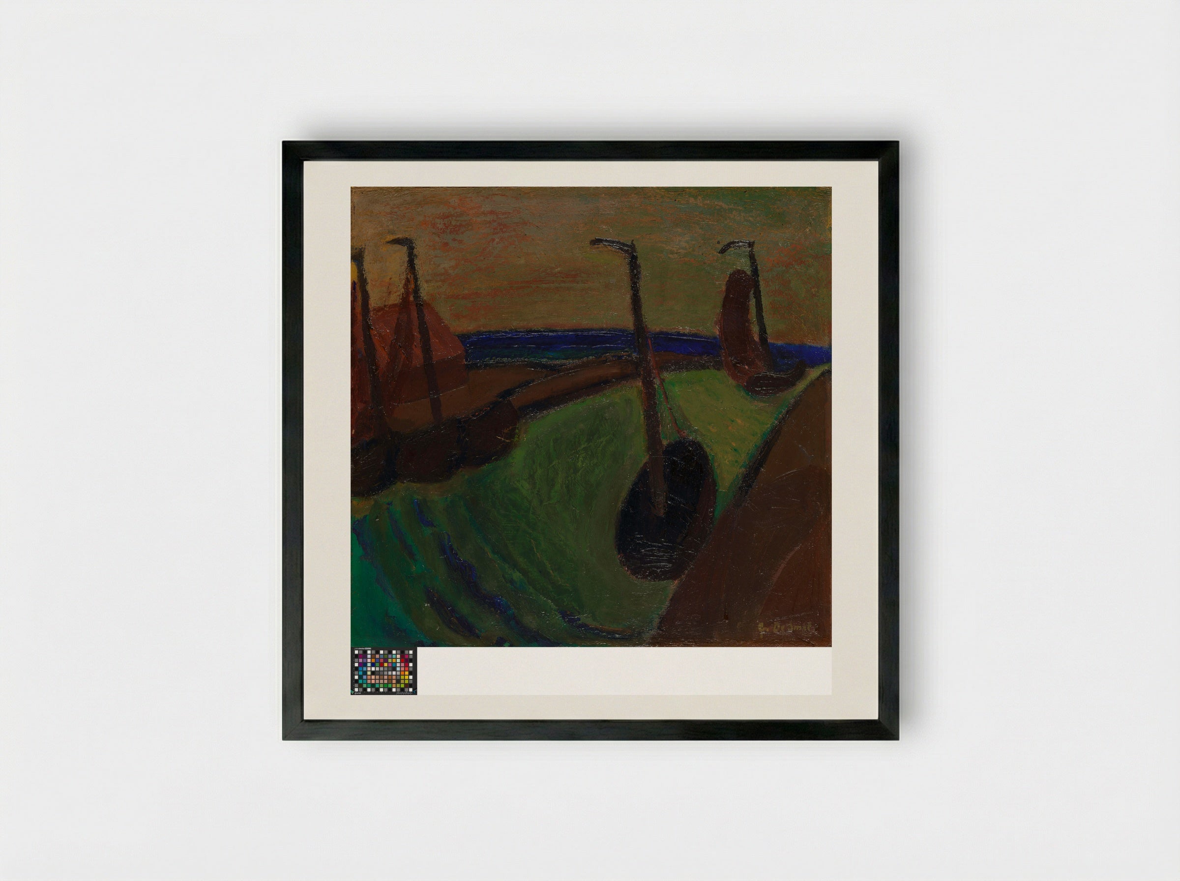 De Haven (The Harbour) - Gustave de Smet - Framed Print Black