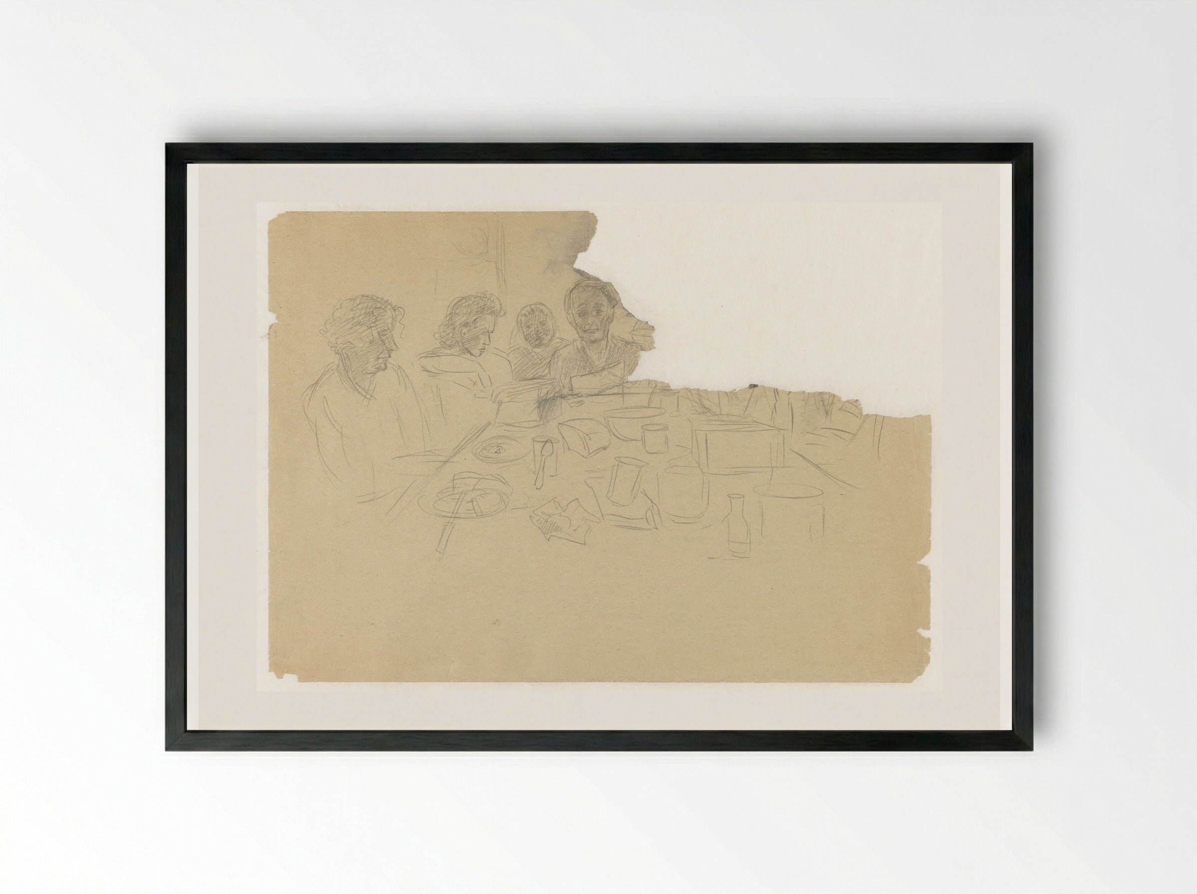 De Hollandse tafel - Aat Breur-Hibma - Framed Print Black