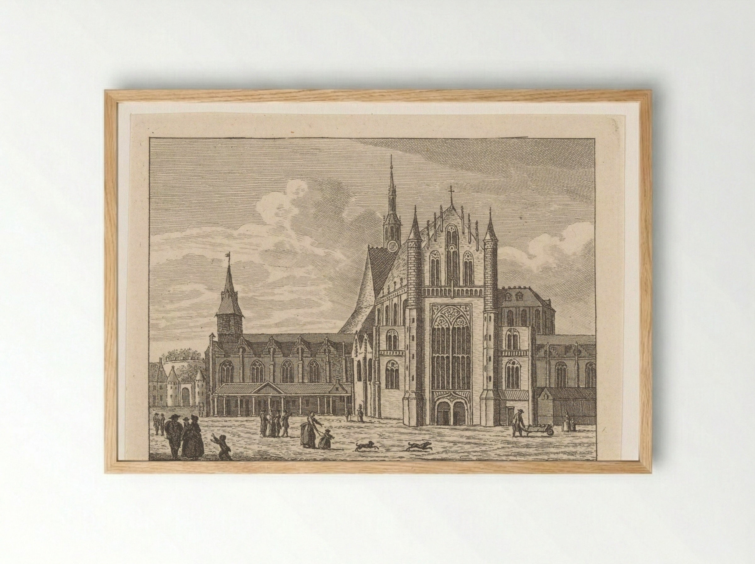 De Hooglandsche kerk te Leiden - Carel Frederik Bendorp (I) - Framed Print Wood