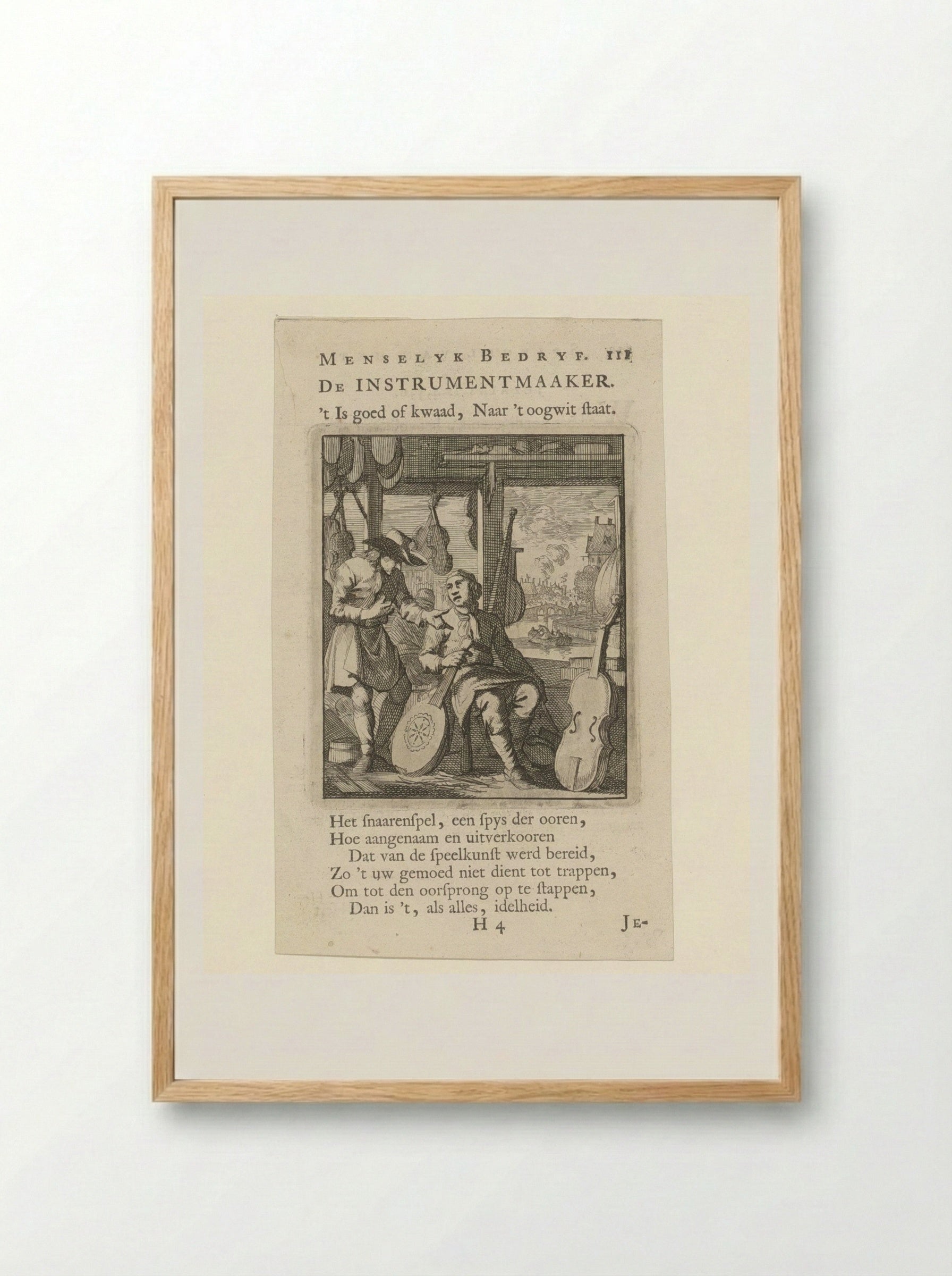De Instrumentmaaker - Jan Luyken - Framed Print Wood