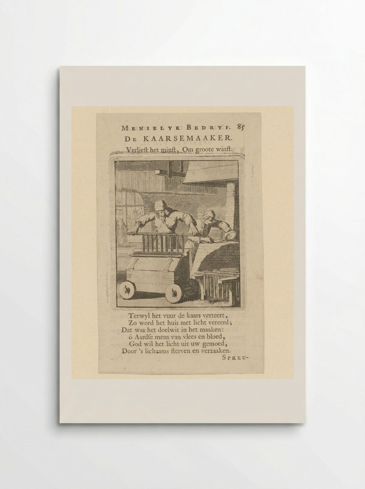 De Kaarsemaaker (The Candlemaker) - Jan Luyken - Poster