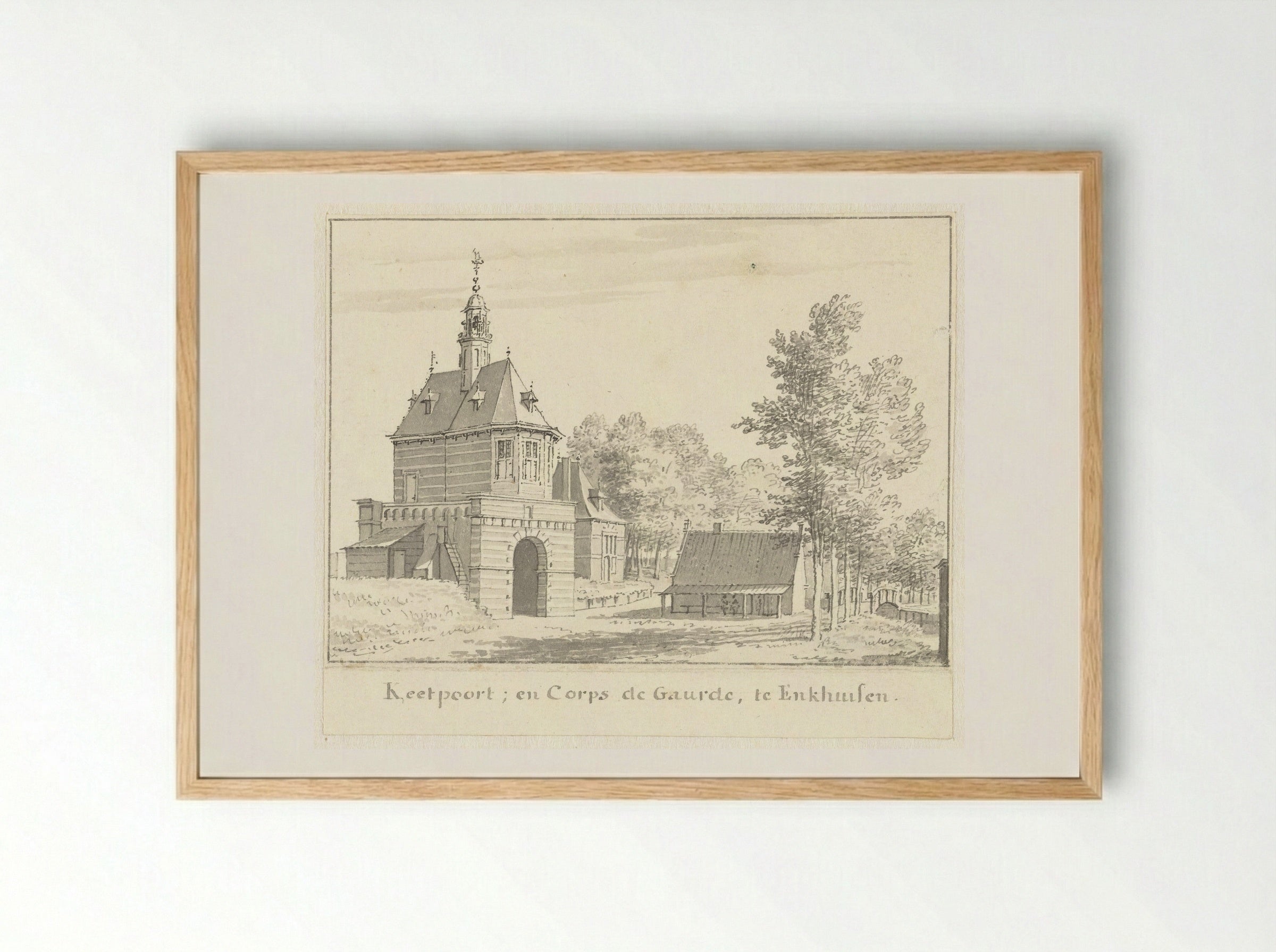 De Keetpoort te Enkhuizen - Cornelis Pronk - Framed Print Wood