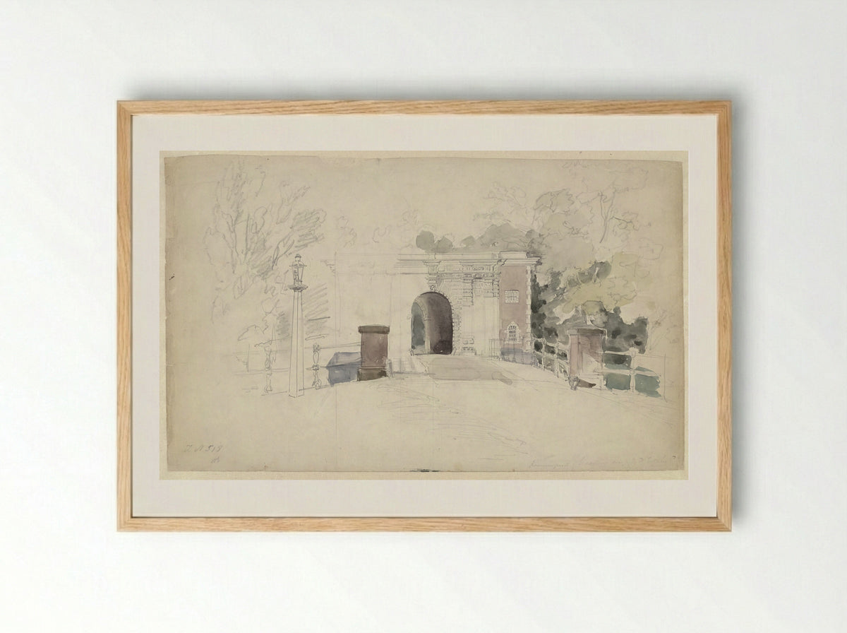 De Kennemer- of Nieuwpoort te Haarlem - Johannes Josephus Destree - Framed Print Wood