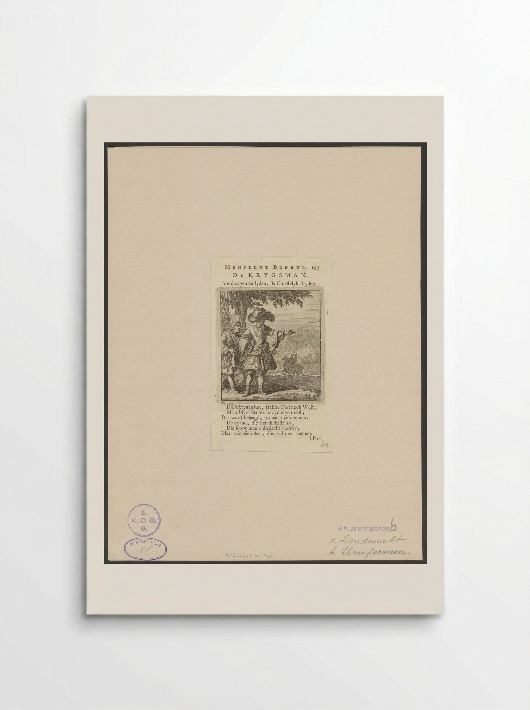 De Krygsman - Jan Luyken - Poster