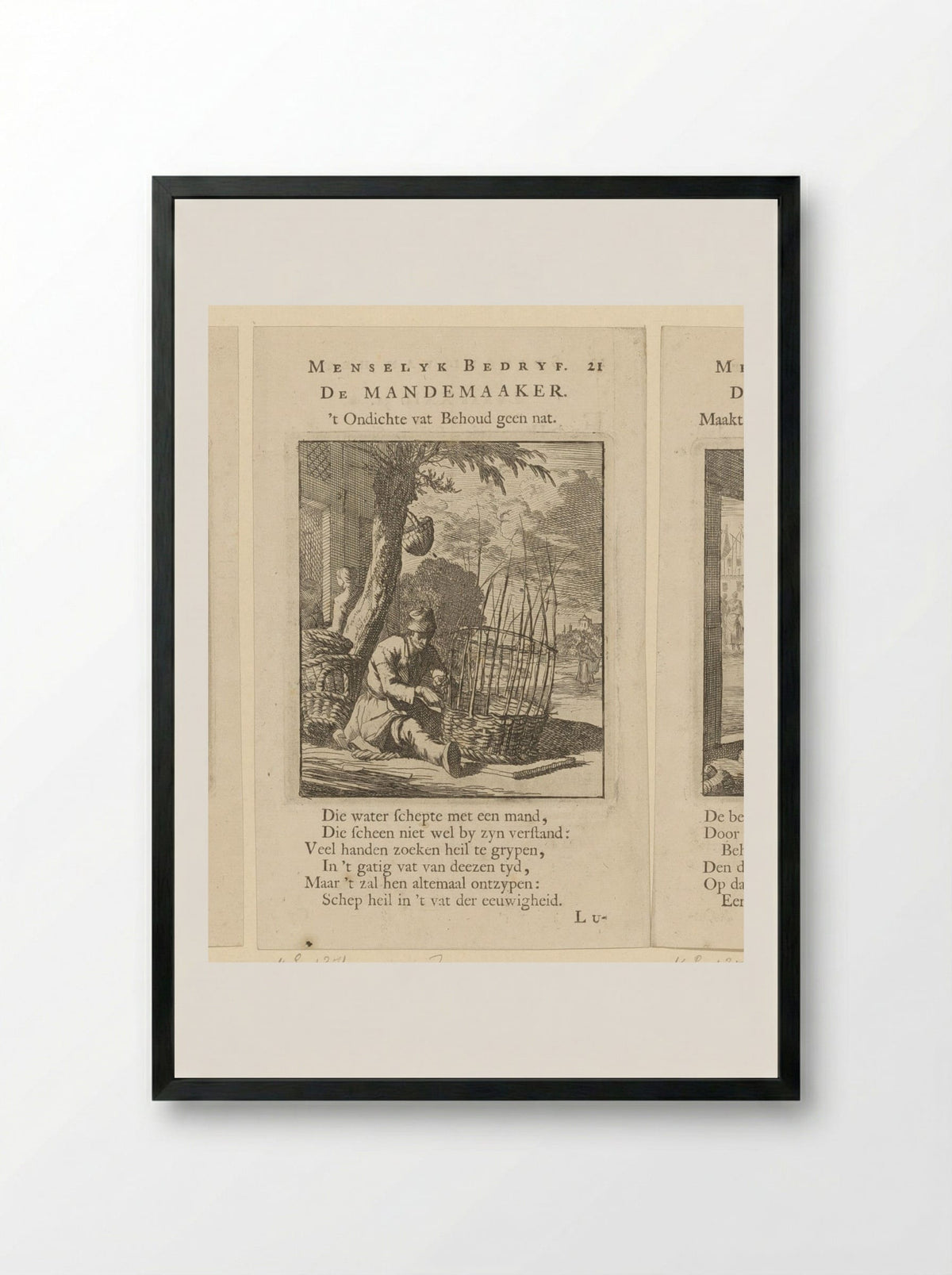 De Mandemaaker - Cornelis van der Sys - Framed Print Black