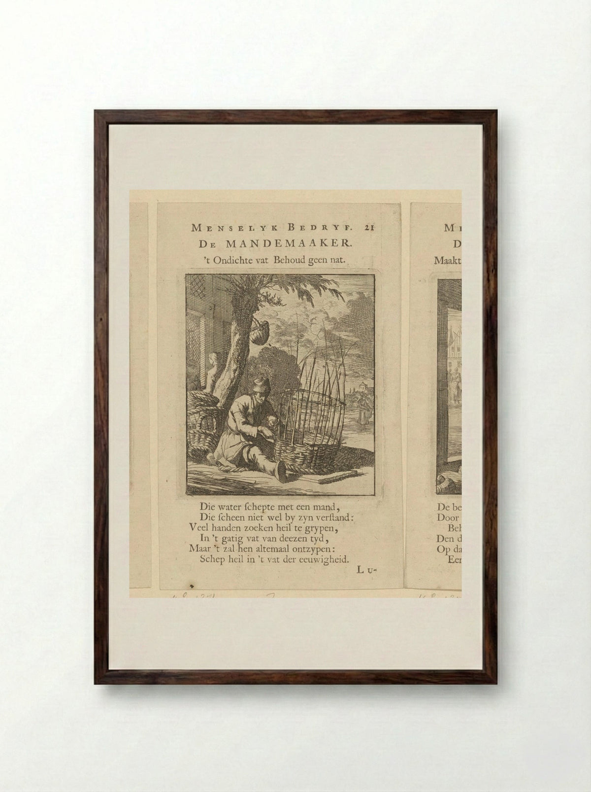 De Mandemaaker - Cornelis van der Sys - Framed Print Dark Wood