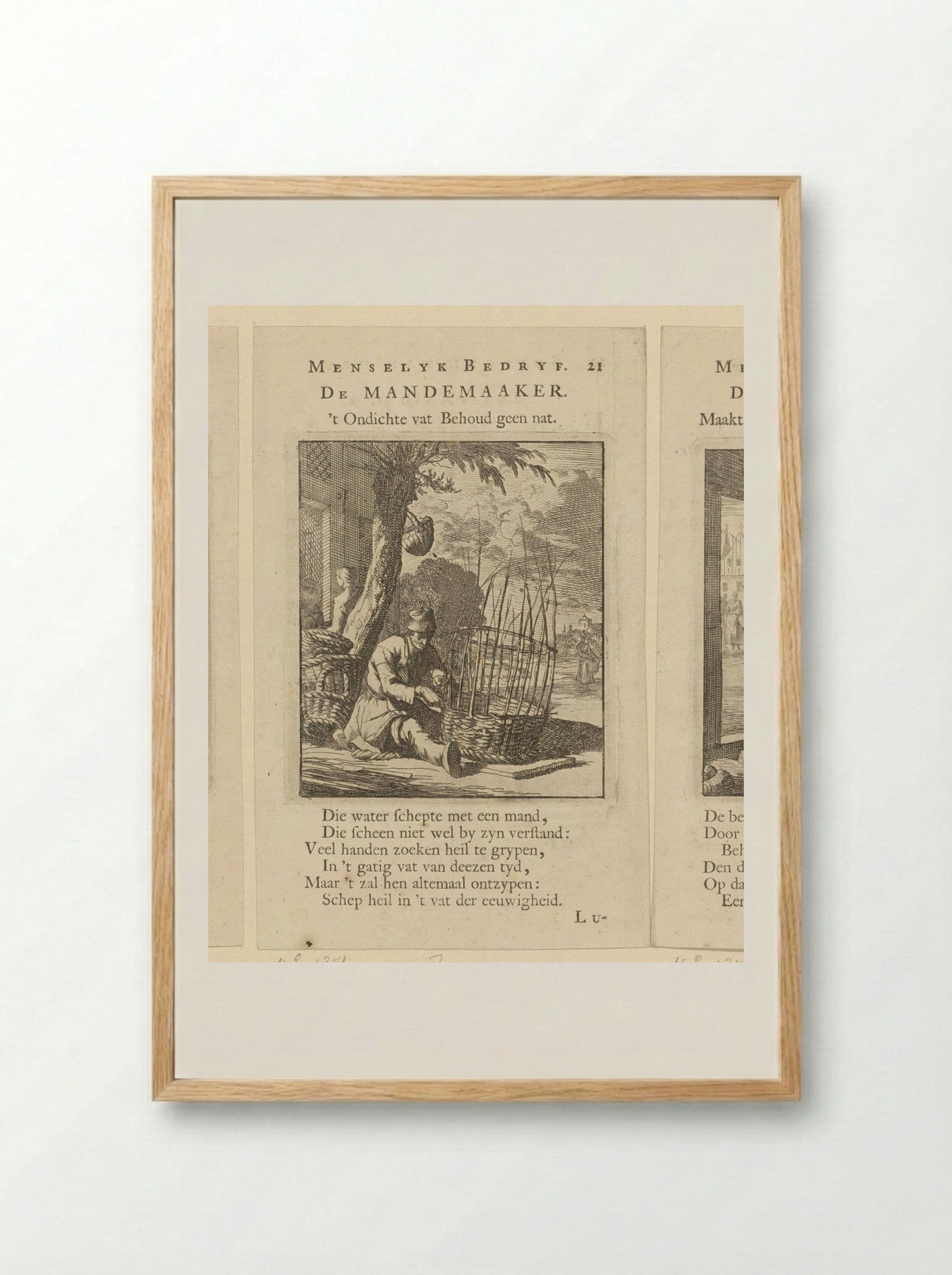 De Mandemaaker - Cornelis van der Sys - Framed Print Wood