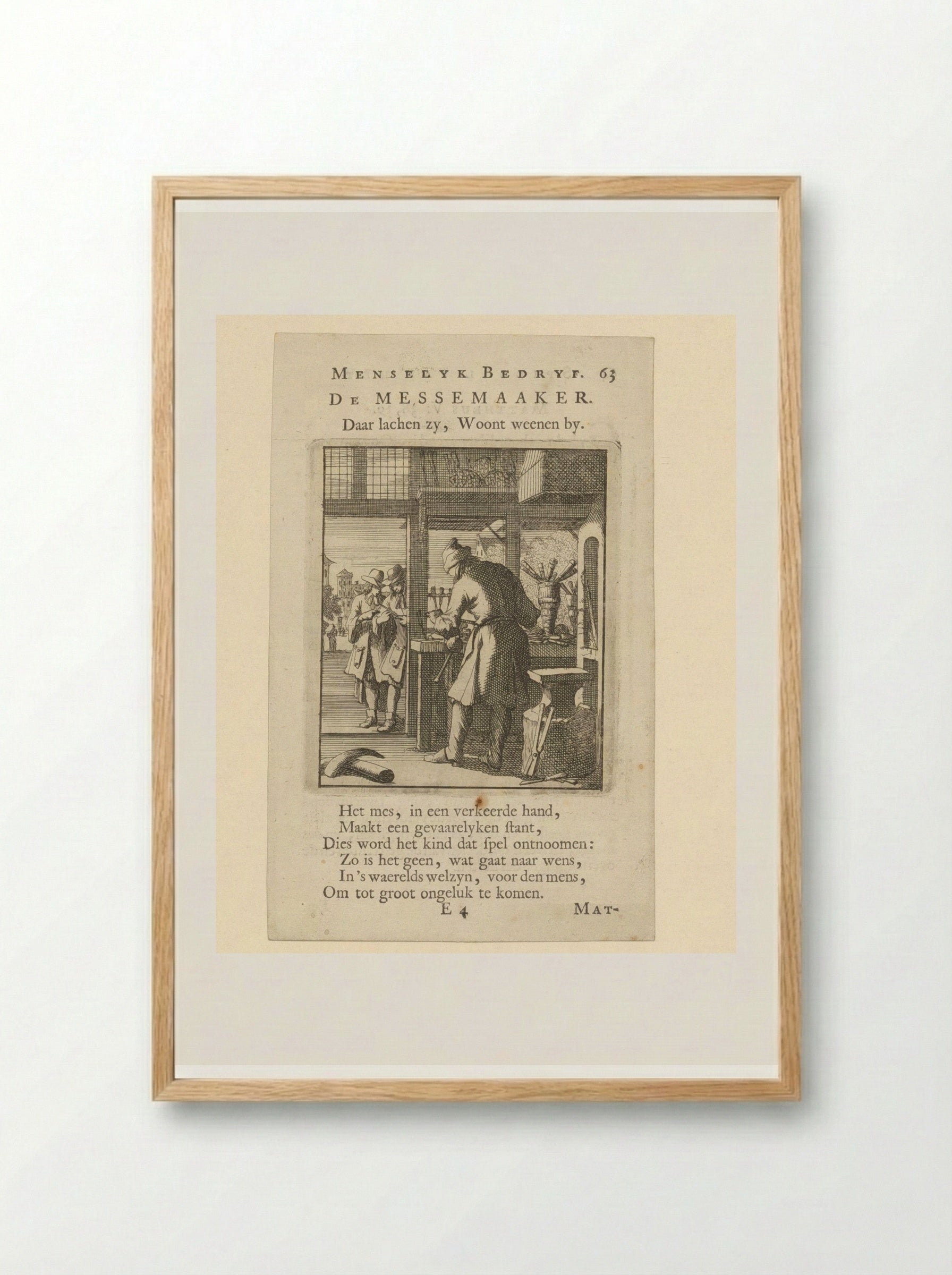 De Messemaaker - Cornelis van der Sys - Framed Print Wood