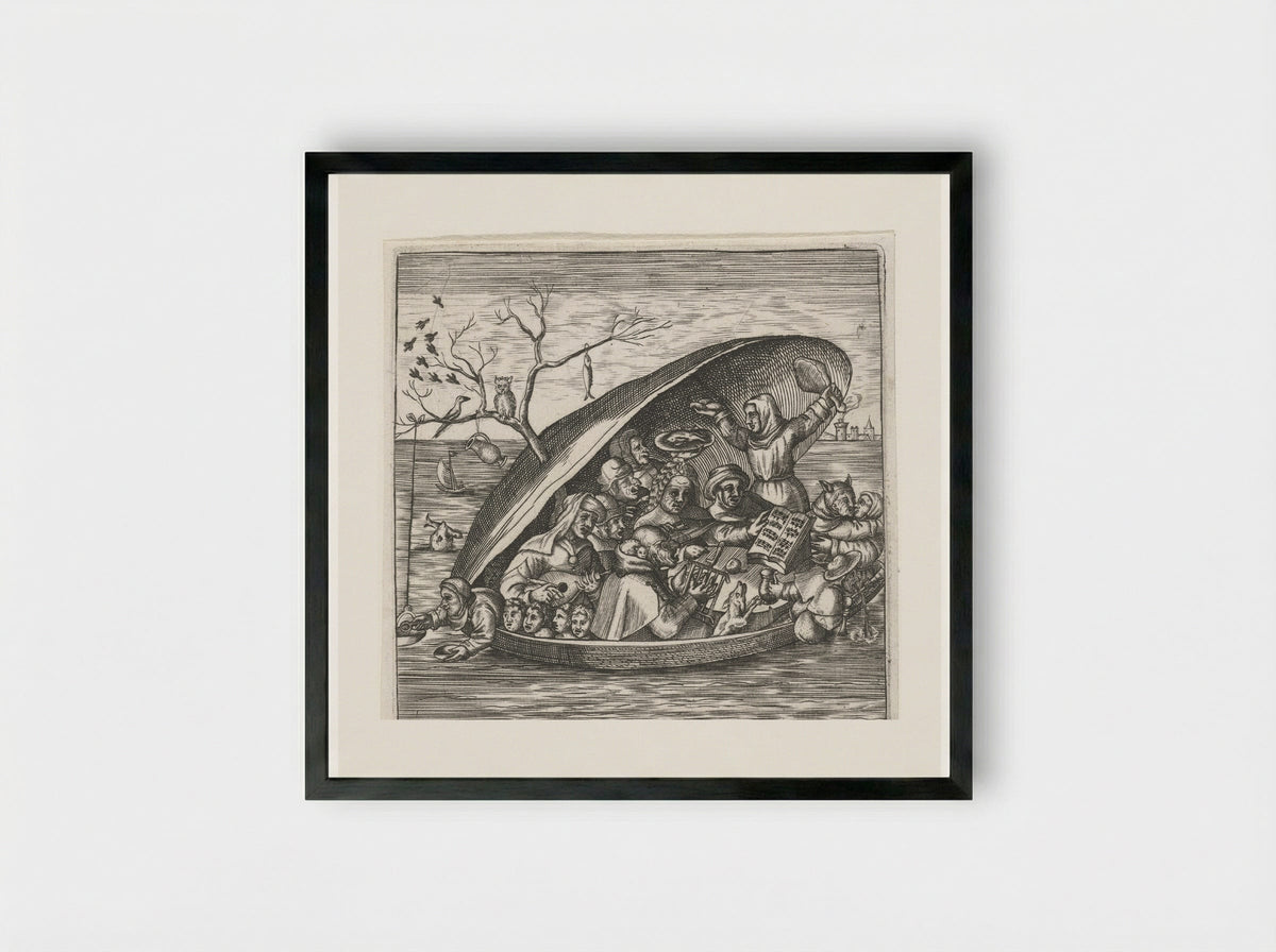 De Mosselschelp - Johann Theodor de Bry - Framed Print Black