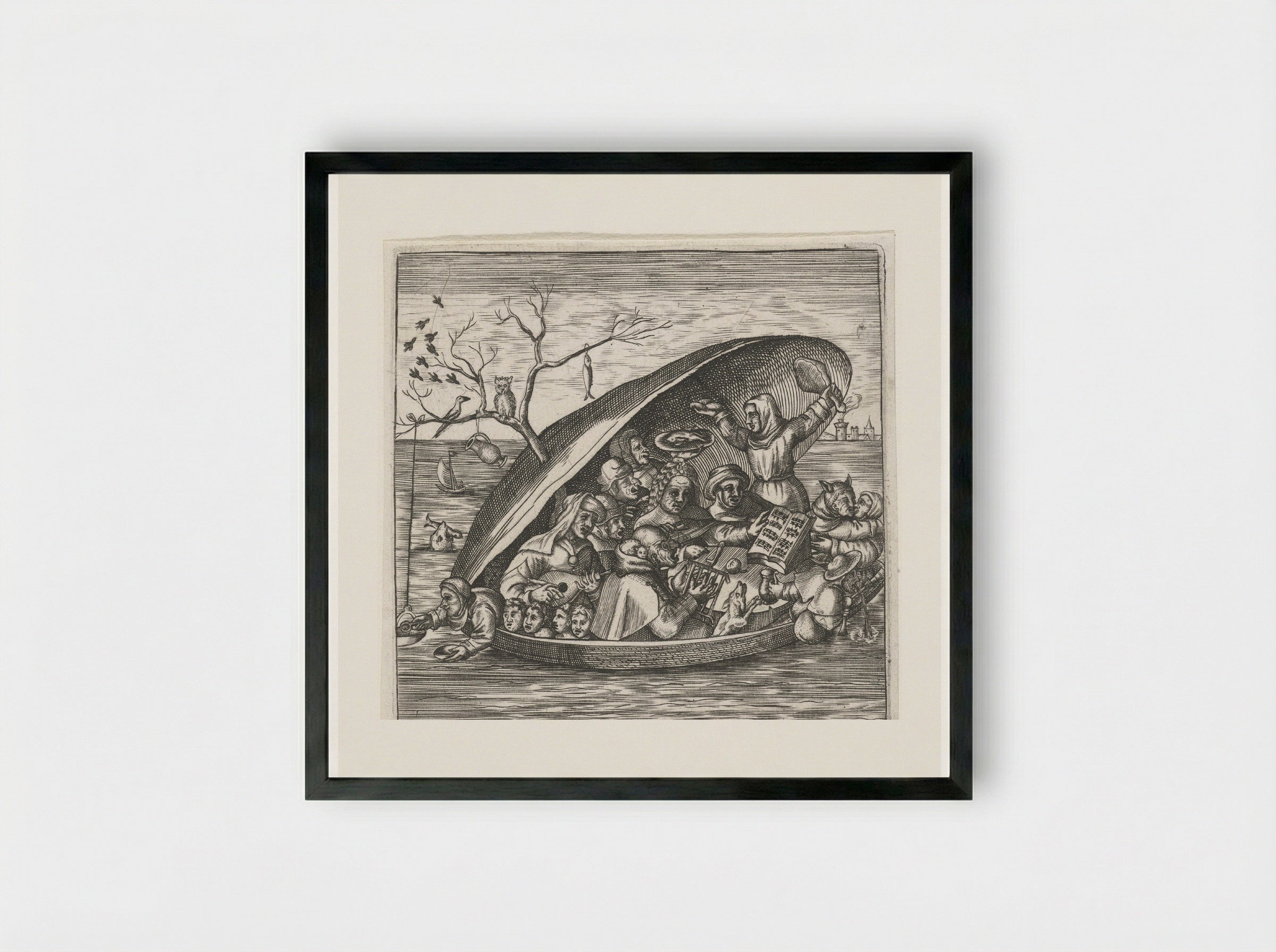 De Mosselschelp - Johann Theodor de Bry - Framed Print Black