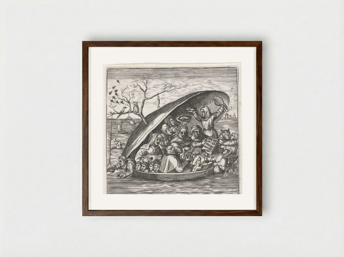 De Mosselschelp - Johann Theodor de Bry - Framed Print Dark Wood