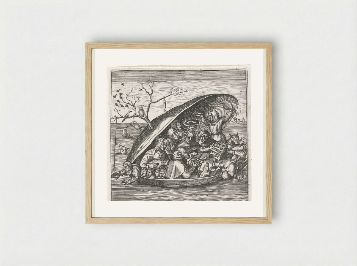 De Mosselschelp - Johann Theodor de Bry - Framed Print Wood