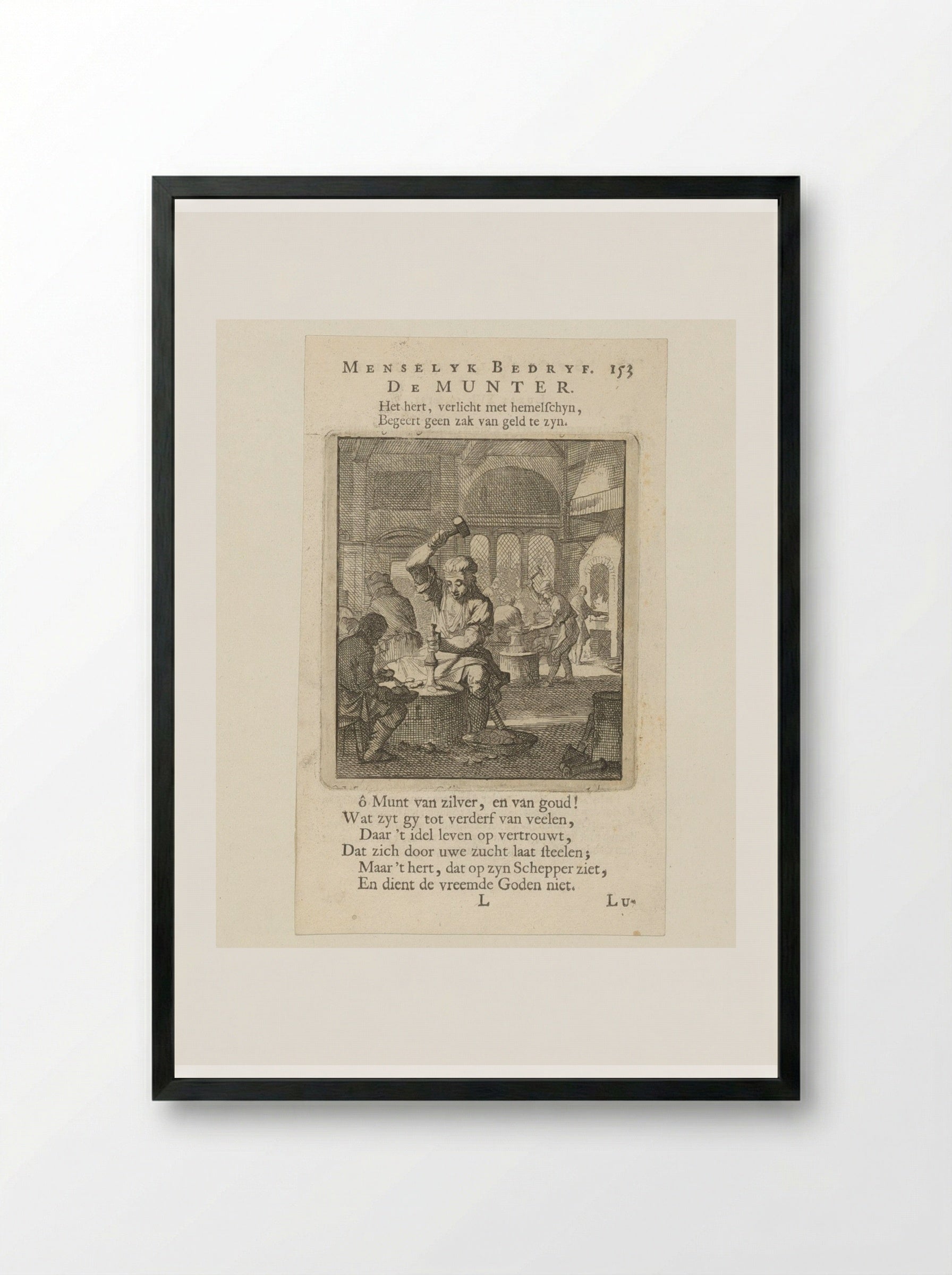 De Munter (The Moneyer) - Cornelis van der Sys - Framed Print Black